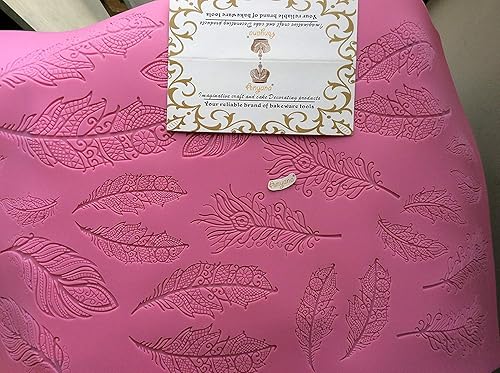 Miniatura 8 de Anyana Damasco 20 pulgadas impresión de azúcar vestido de silicona damasco Fondant impresión mat repetir hoja de roble estampado Mat textura textura