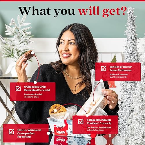 Miniatura 8 de David's Cookies Cesta de regalo de galletas navideñas  Galletas surtidas deliciosamente saborizadas en una cesta de regalo de Navidad  Galletas