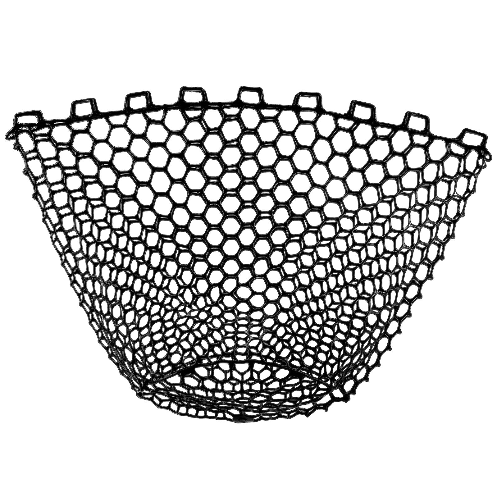 AlwonderFishing Nets Silicone Replacement Netting, Clear Black Fly Fishing Net Landing Kayak Nets Without Handle for Freshwater Saltwater Foldable Soft Flexible Trout Net Silicone Mesh 6 Sizes