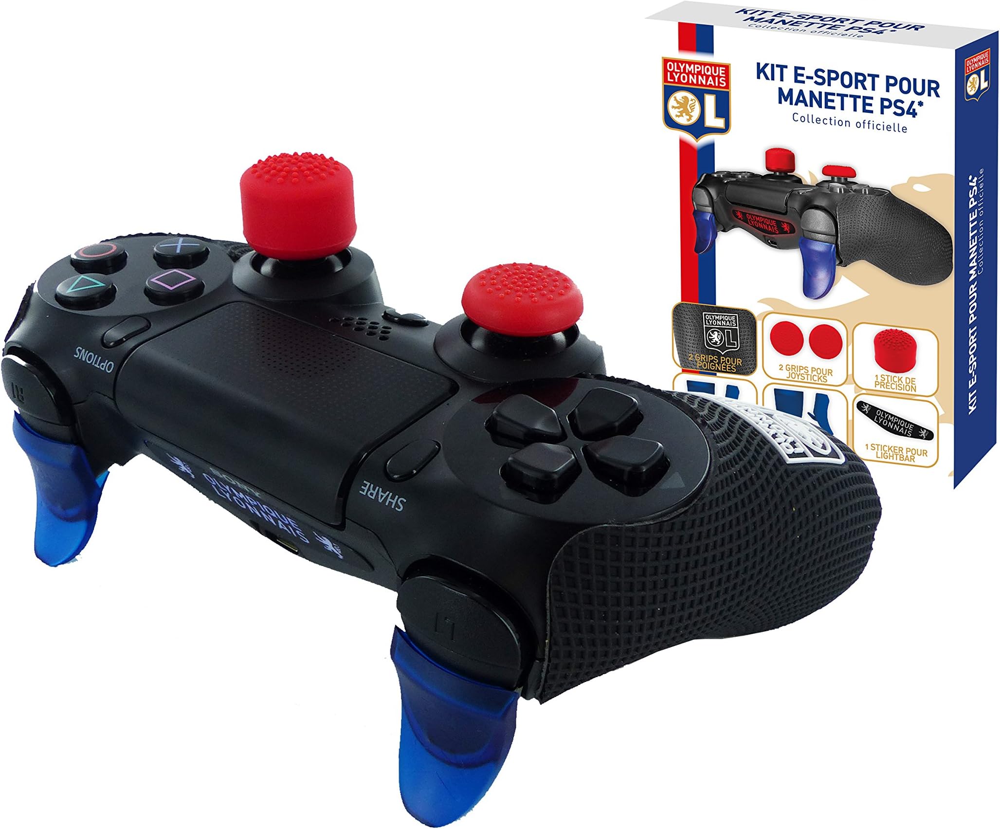 Subsonic Kit e-Sport for PS4 Controller - OLYMPIQUE LYONNAIS Football Club PlayStation