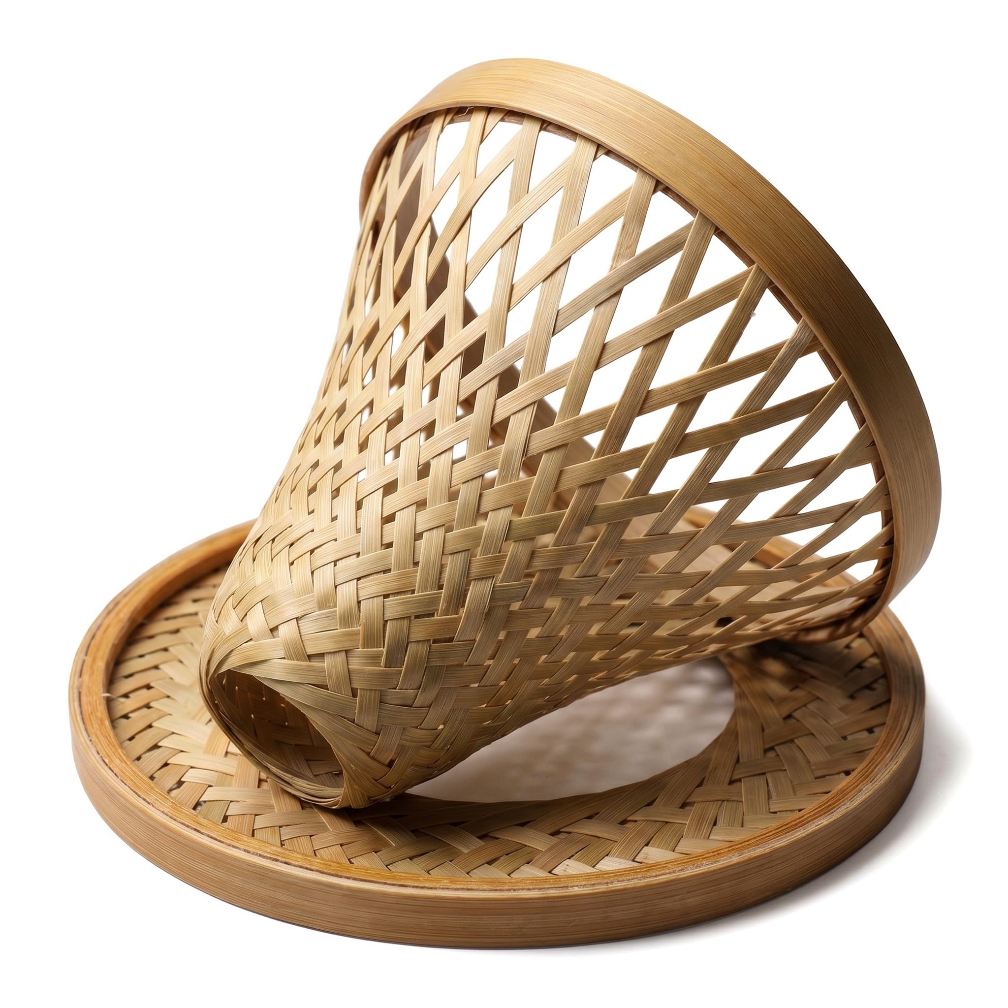 MRJYK Pour Over Coffee Dripper, Bamboo Coffee Filter Set, With Fixed Tray, Reusable Bamboo Coffee Strainer For Home Brewing, Friendly Pour Over Coffee Dripper For Slow Living