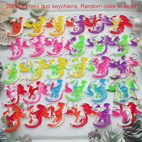 Miniatura 2 de Paquete de 30 juguetes para la ansiedad con diseño de dragón a granel arcoíris para niños, regalos de fiesta de cumpleaños, vacaciones, regalos y