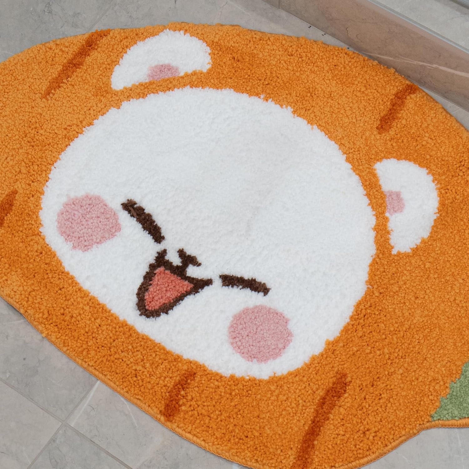 Milkmochabear Milk Carrot Rug Bath Mat Authorized Merchandise 30" Inches x 20.36" Inches Slip Resistant Home Décor Small Area Cute Soft Fluffy Cozy Machine Washable Door Bathroom Bedroom