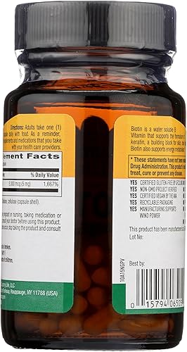 Miniatura 2 de Country Life Biotina 5 mg Cápsulas Super Potencia, 60 Cápsulas