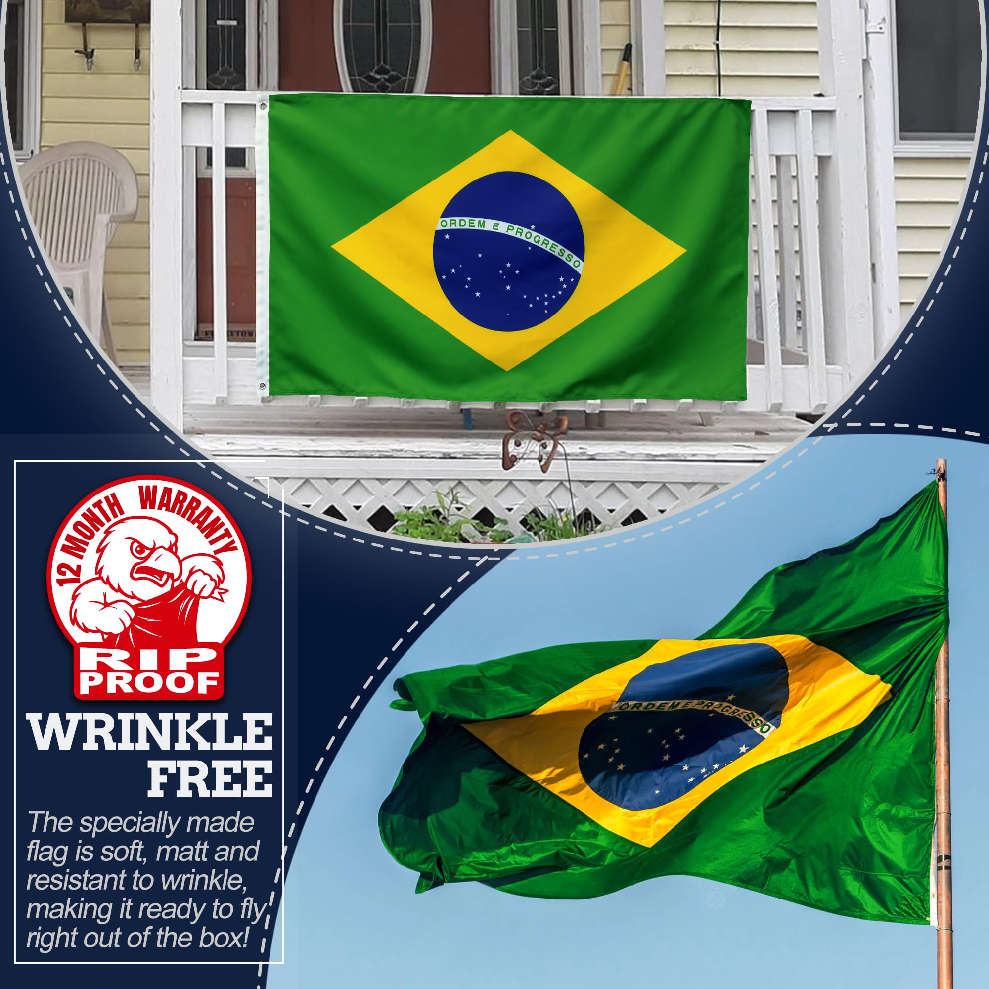 Anley Indien-Flagge – 90x150 Cm, Reißfest & Doppelseitig, Knitterarm, Lebhafte Farben