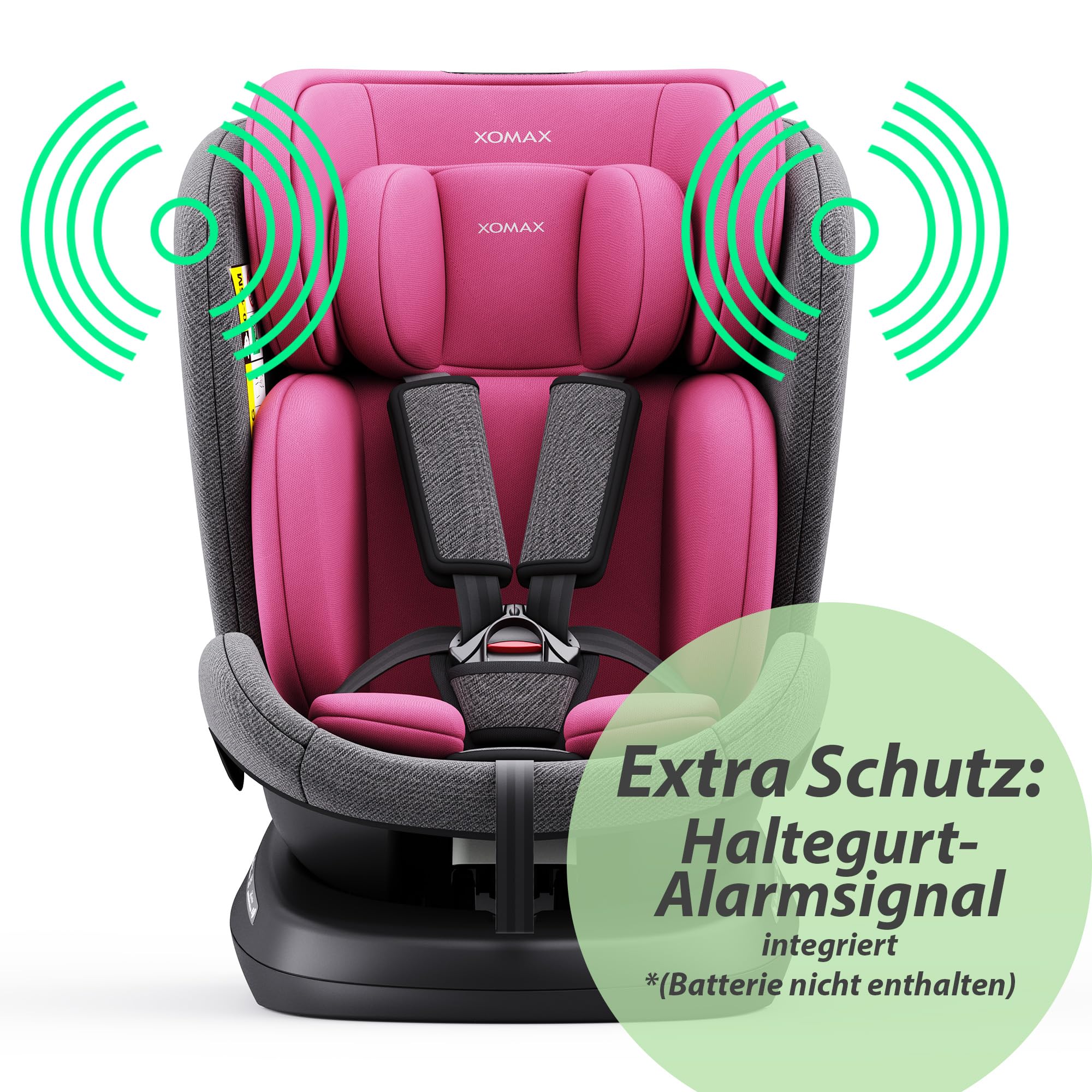 Siège Auto Enfant Rotatif 360° XOMAX 946i ISOFIX 0-36kg - Groupe 0/1/2/3 Avec Alarme