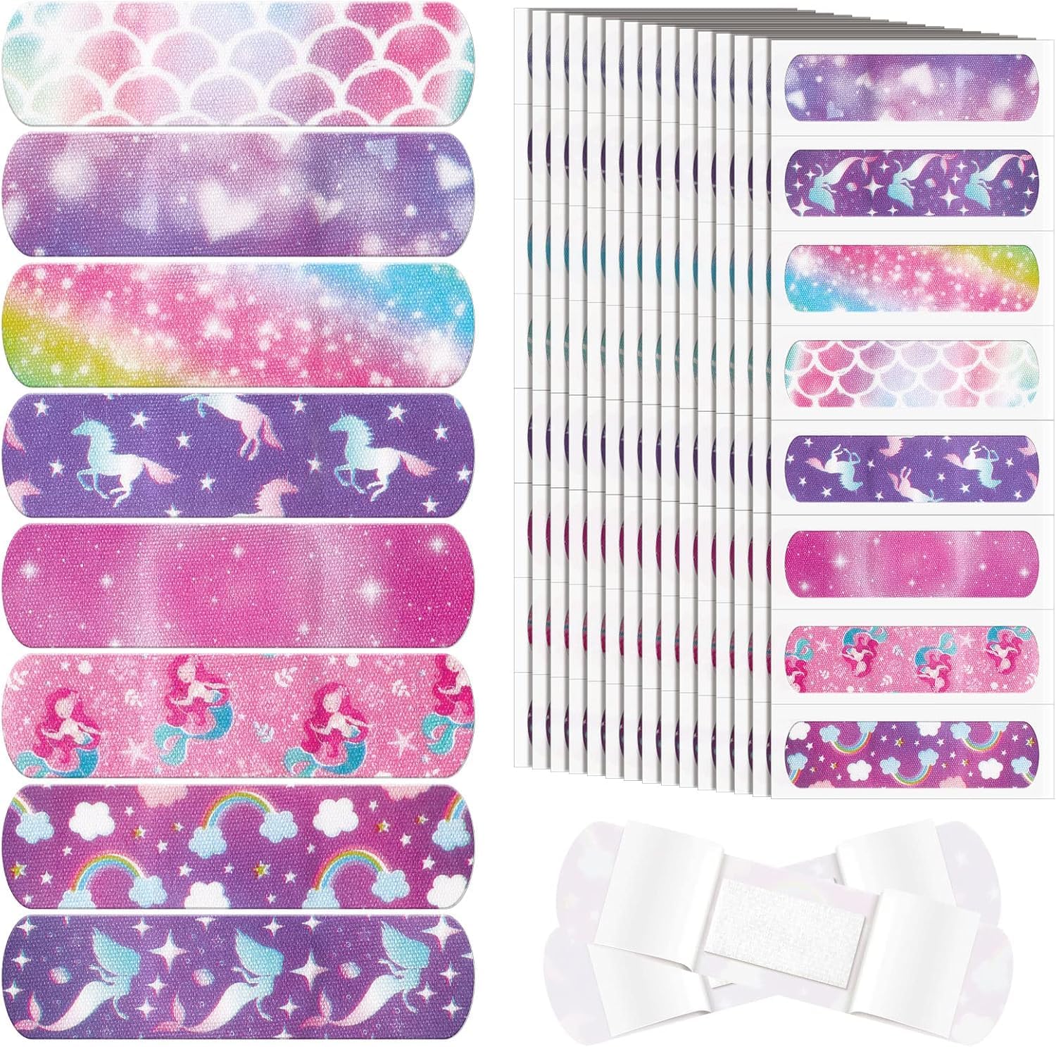 Qutipek Waterproof Bandage For Kids - 50 PCS Band Aid For Kids Bandaid Strips With Cute Designs Bandages For Wounds - Skin-Friendly For Kids-image-30
