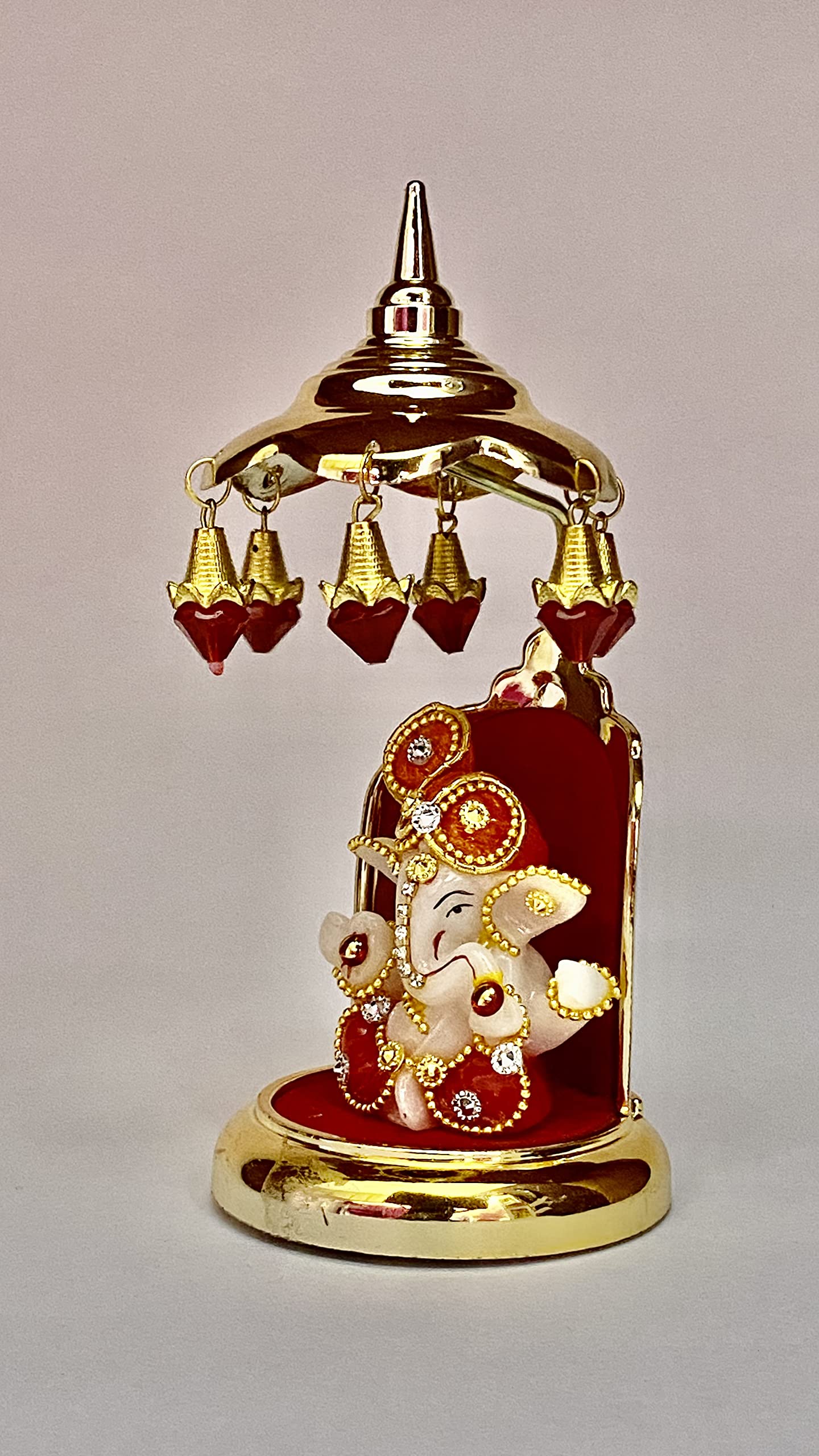 HR Enterprises 103P, Lord Ganesha Idols for Home Decor, Ganesha Idol for car Dashboard, Ganesh ji ki murti, ganpati,Statue for Living Room,Ganesha showpiece,showpieces,Umbrella for Idol 1