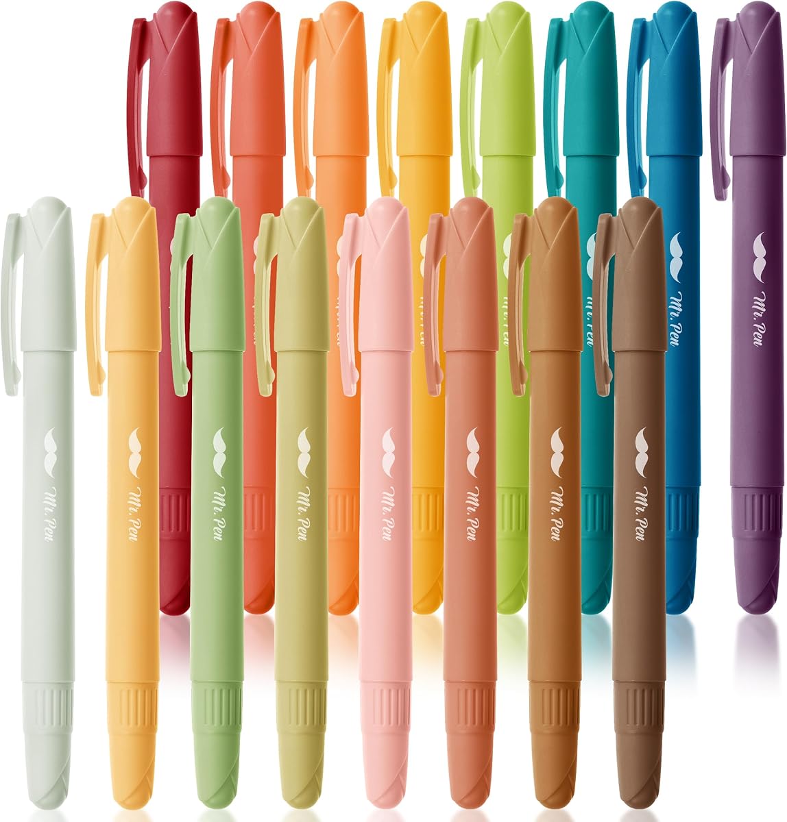 Mr. Pen- Resaltadores en gel sin sangrado, colores surtidos, paquete de 16 | Resaltadores y bolígrafos bíblicos sin sangrado, marcadores bíblicos para estudio, diario, útiles escolares y accesorios