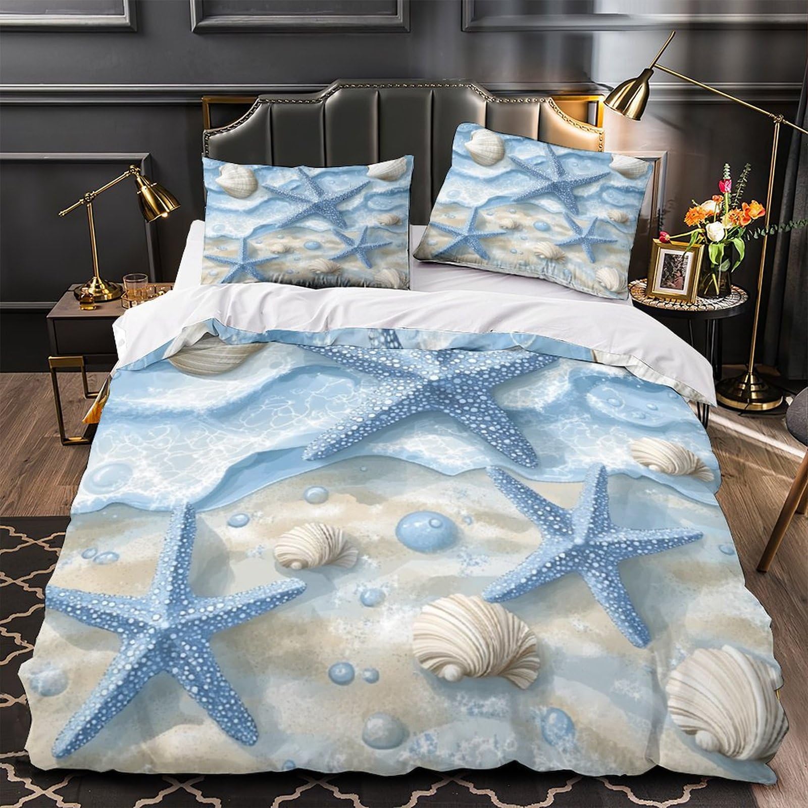 Housse de couette hypoallergénique anti-acariens 140x200 super douce avec zip