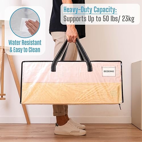 Vista 21 de VENO Paquete de 6 bolsas de mudanza extra grandes para mudanza universitaria, bolsas de almacenamiento resistentes, cajas de embalaje y suministros