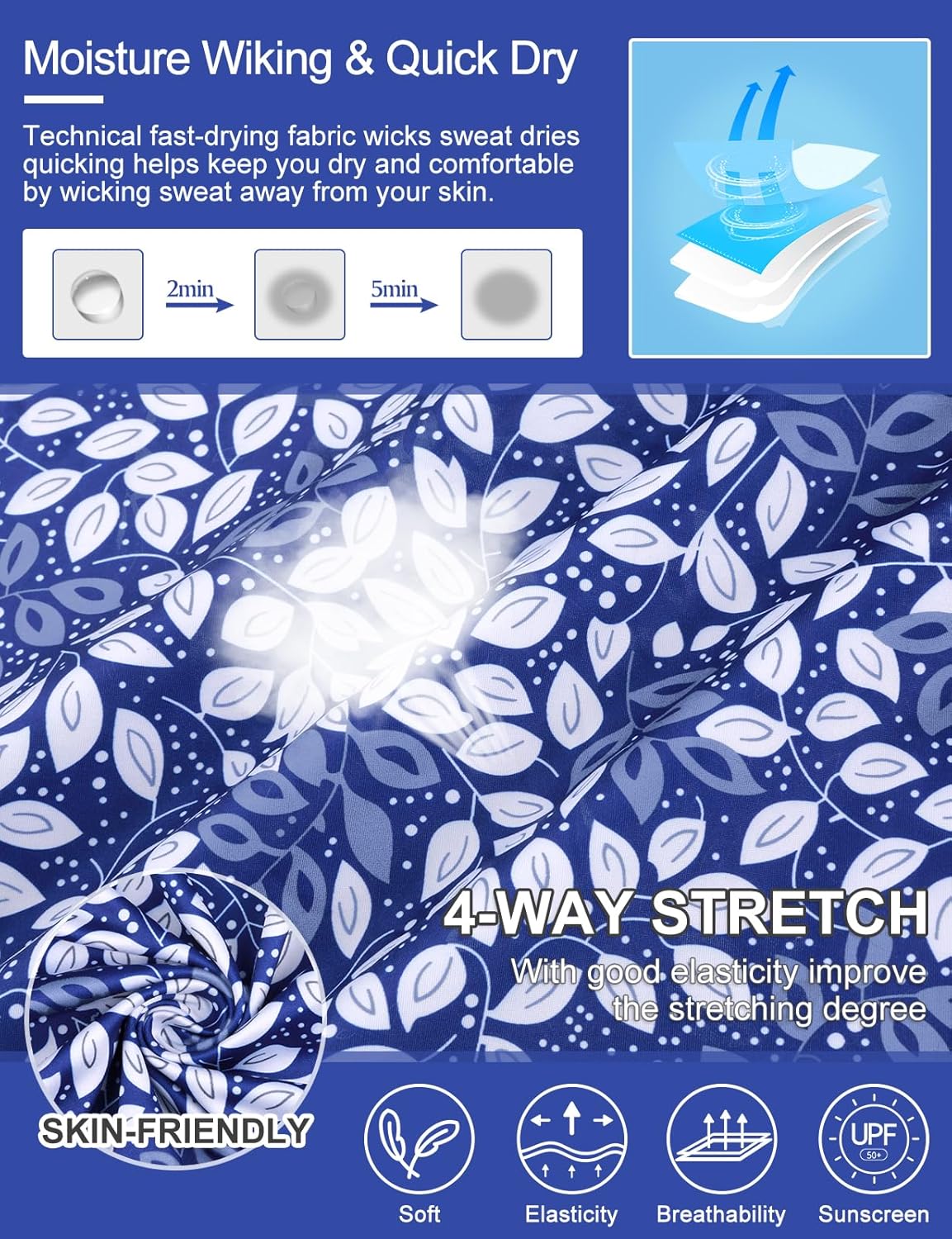 Cucuchy Style Womens Golf Shirt 3/4 Sleeve Quarter Zip Workout Tennis Tops Quick Dry UPF 50+ Shirts - Image 5