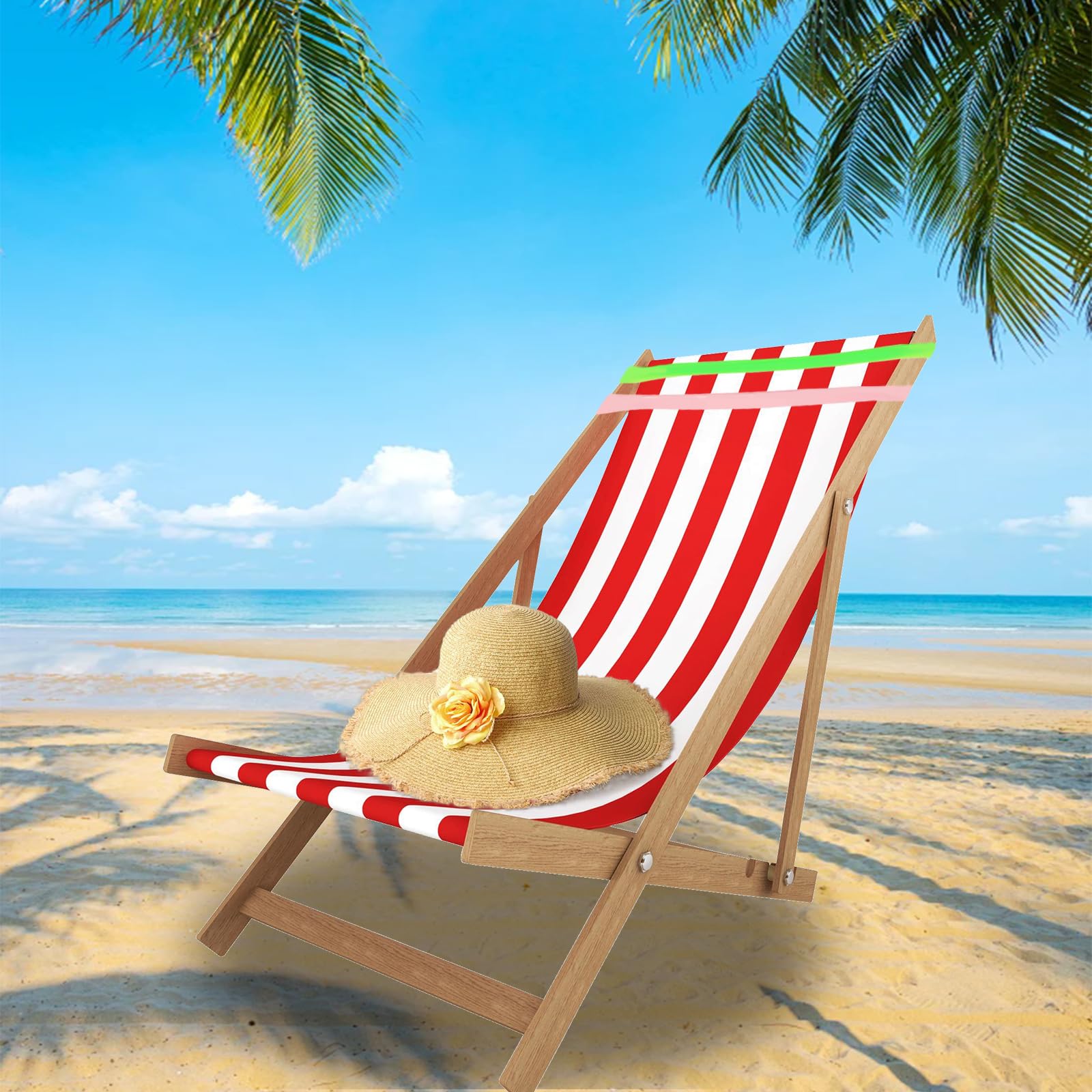 Confezione da 8 elastici per asciugamani per sedie da spiaggia, crociera, per lounge, spiaggia, piscina, sedie, porta asciugamani, elastici antivento, accessori da spiaggia per l'estate (stile vivace