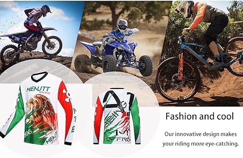 Miniatura 4 de Camiseta de manga larga para hombre de carreras todoterreno México, Jersey de bicicleta de montaña MTB, Camiseta de descenso y motocross