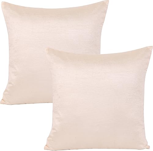 Miniatura 5 de The White Petals Almohadas decorativas doradas (juego de 2 fundas, dorado, 20 x 20 pulgadas)