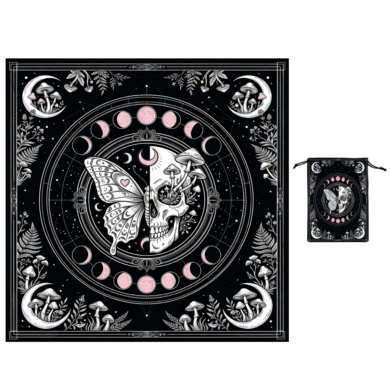 Tapis de tarot en velours de qualité supérieure avec son pochon