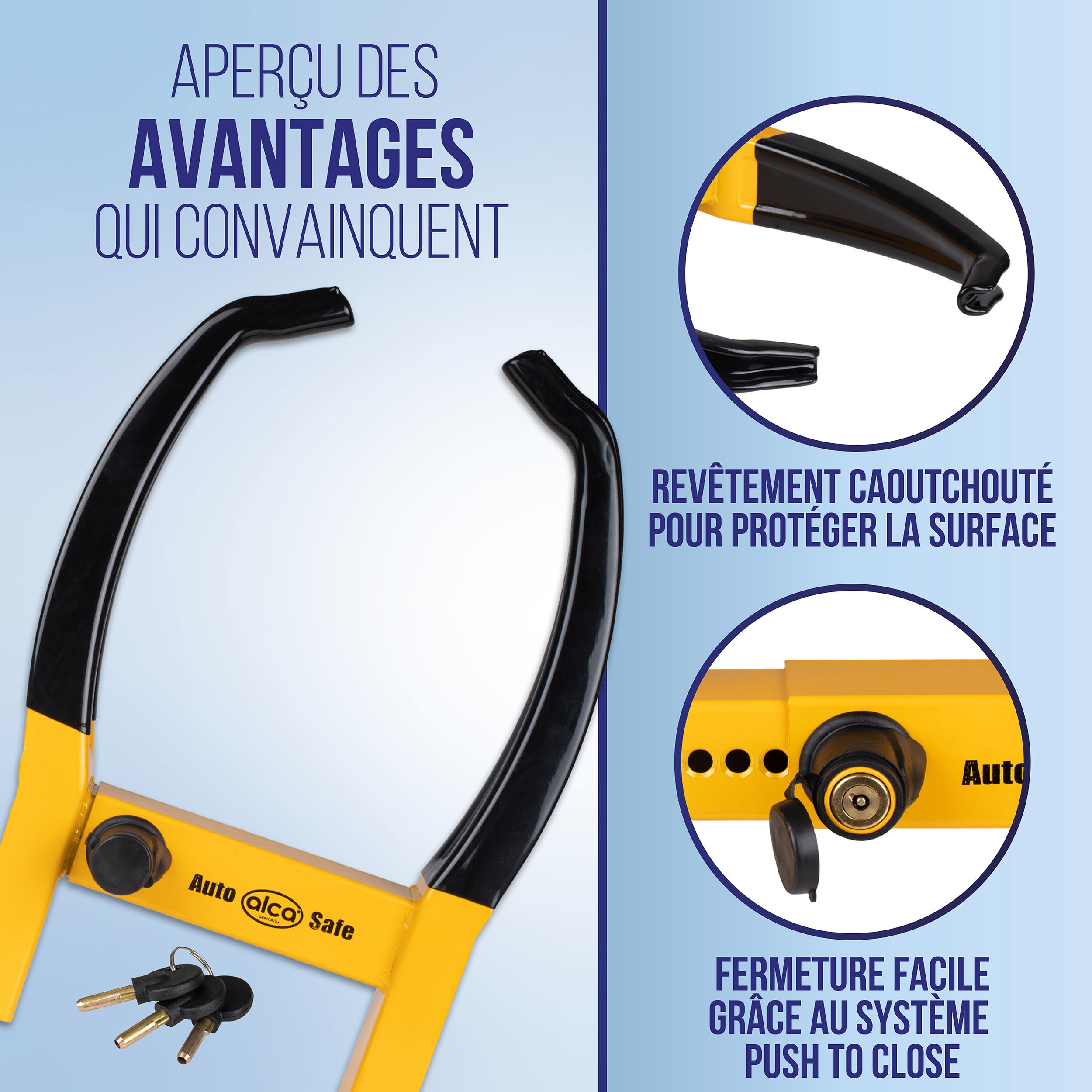 alca® Sabot de roue, largeur maximale du pneu : 325 mm, extensible, niveau de sécurité 3