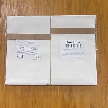 Quotidian White Flat Large Kraft Paper Bags 6x9 in, 100 Count | Great for Treat Candies Snacks Popcorn Sandwiches Merchandise Popcorn Soaps Wedding Party Favor Small Business (15 x 22.8cm)