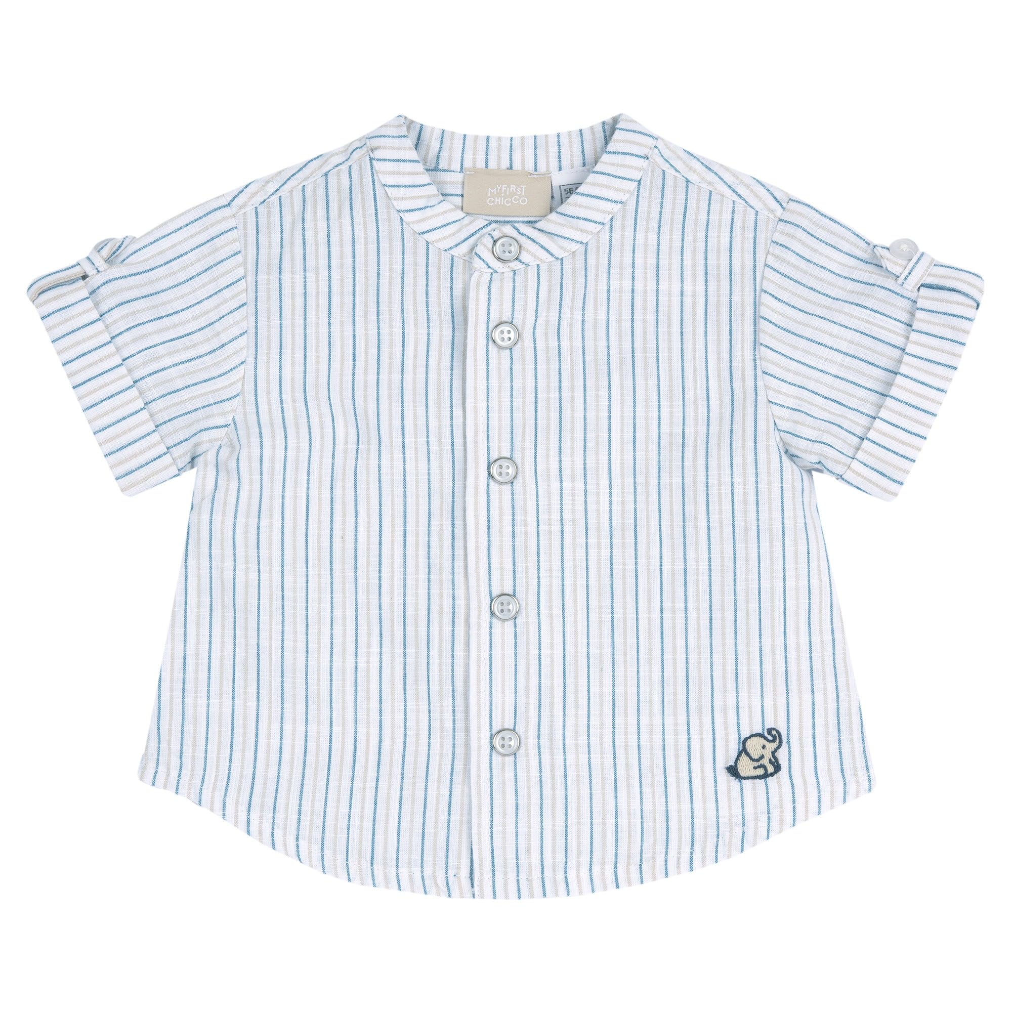 Chicco, Camicia Coreana a Manica Corta per Bambino