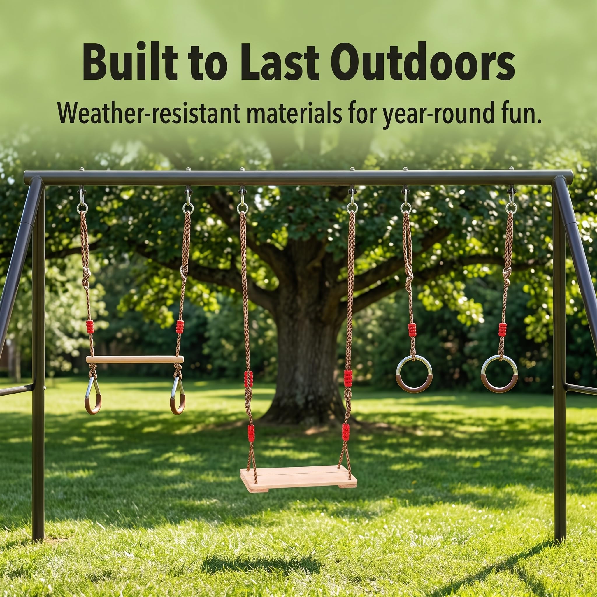 schaukel für drinnen & draußen – vielseitige Schaukel Outdoor & Indoor mit Brett oder Trapezschaukel für Babys