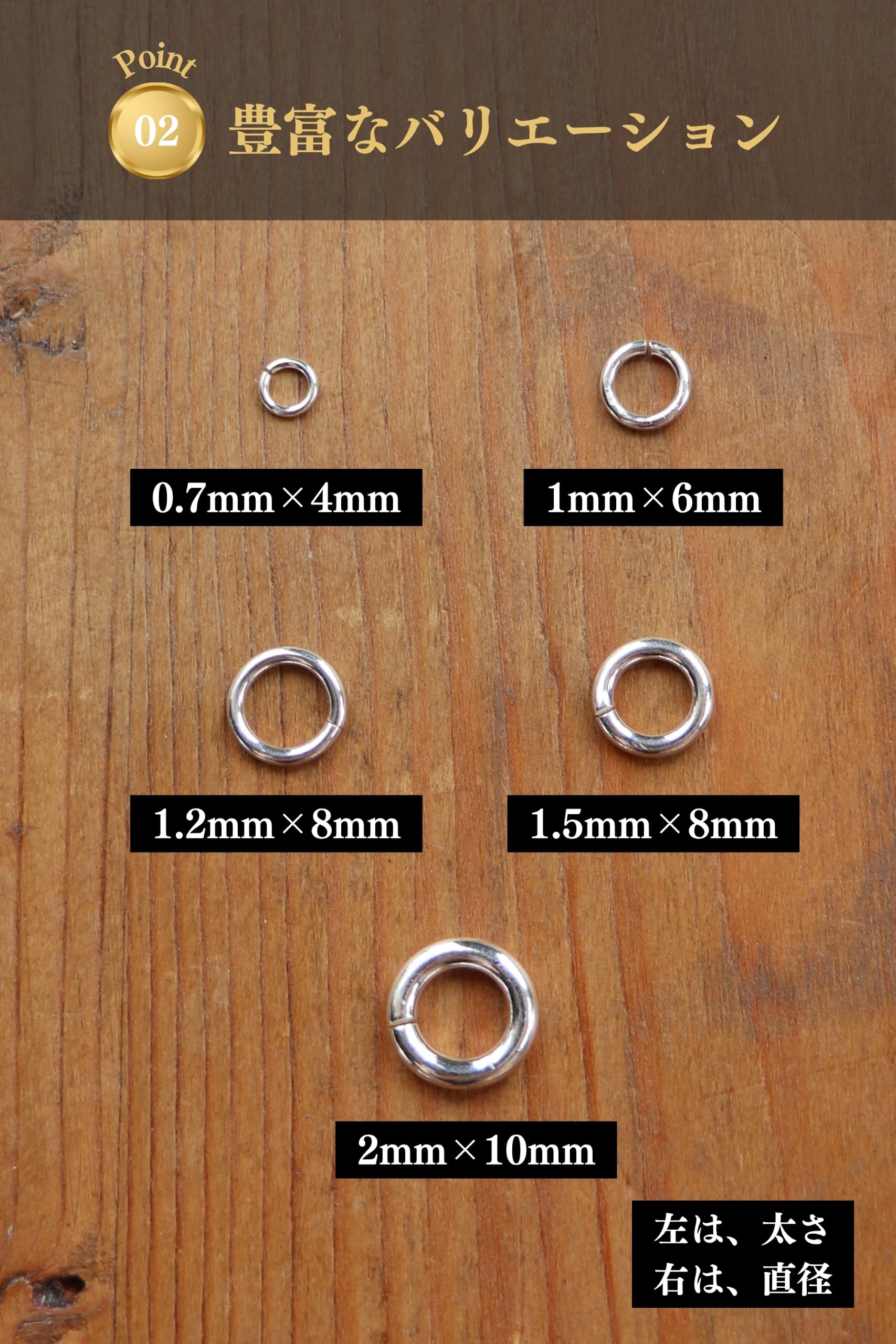Amazon.co.jp: ゴロクロ 【丸カン 1.5mm×8mm ＜925シルバー＞ 1個