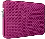 RAINYEAR 16 Inch Laptop Sleeve Diamond Foam Shock Resistant Padded Case Fluffy Lining Zipper Cover Carrying Bag Specially Compatible with 16" MacBook M1 M2 M3 M4 M5 A3428 A3429 (Black)