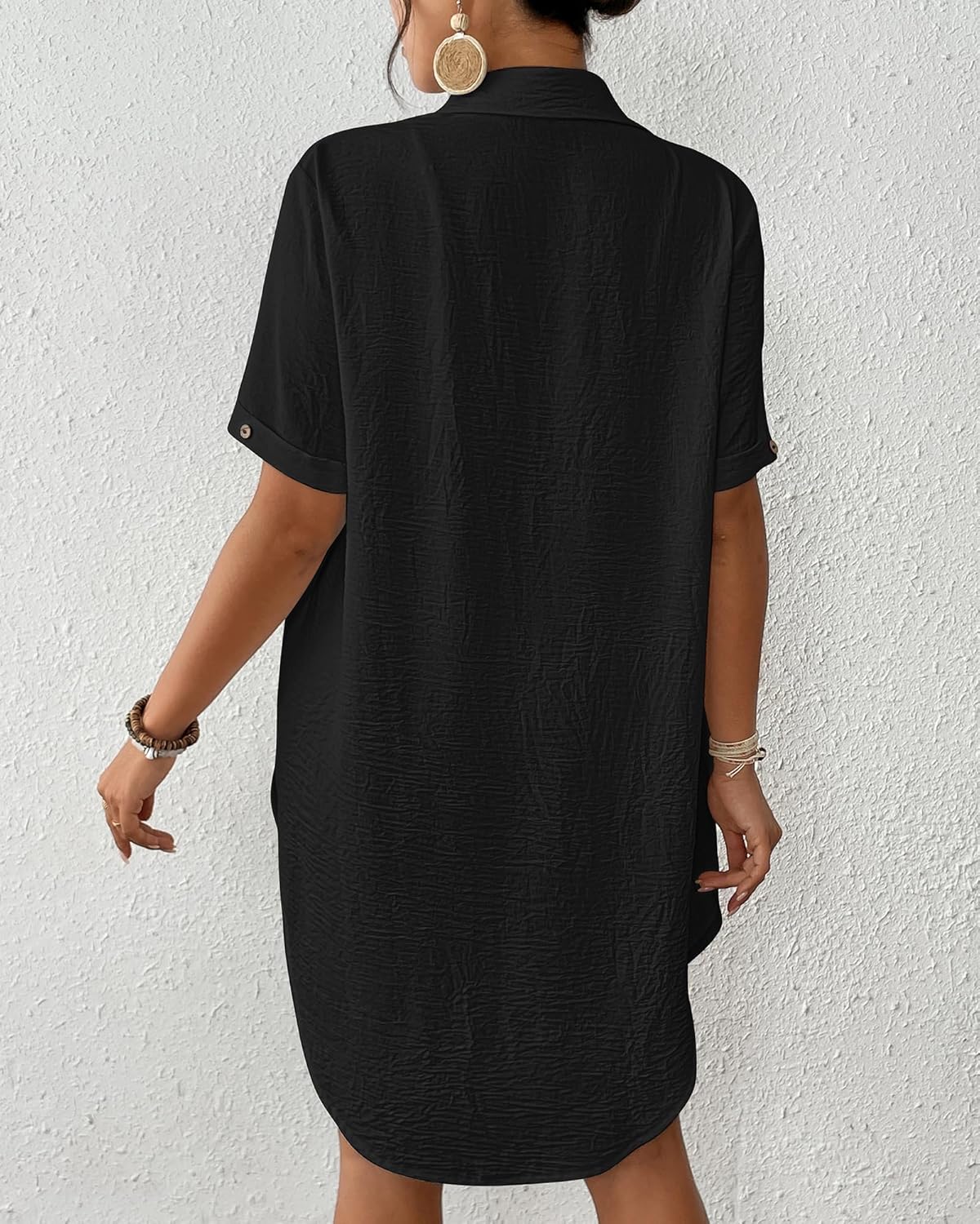 Bsubseach Women Swimsuit Coverup Button Down Bathing Suit Cover Up for Swimwear Summer Beach Shirt Dresses Resort Wear - Image 6