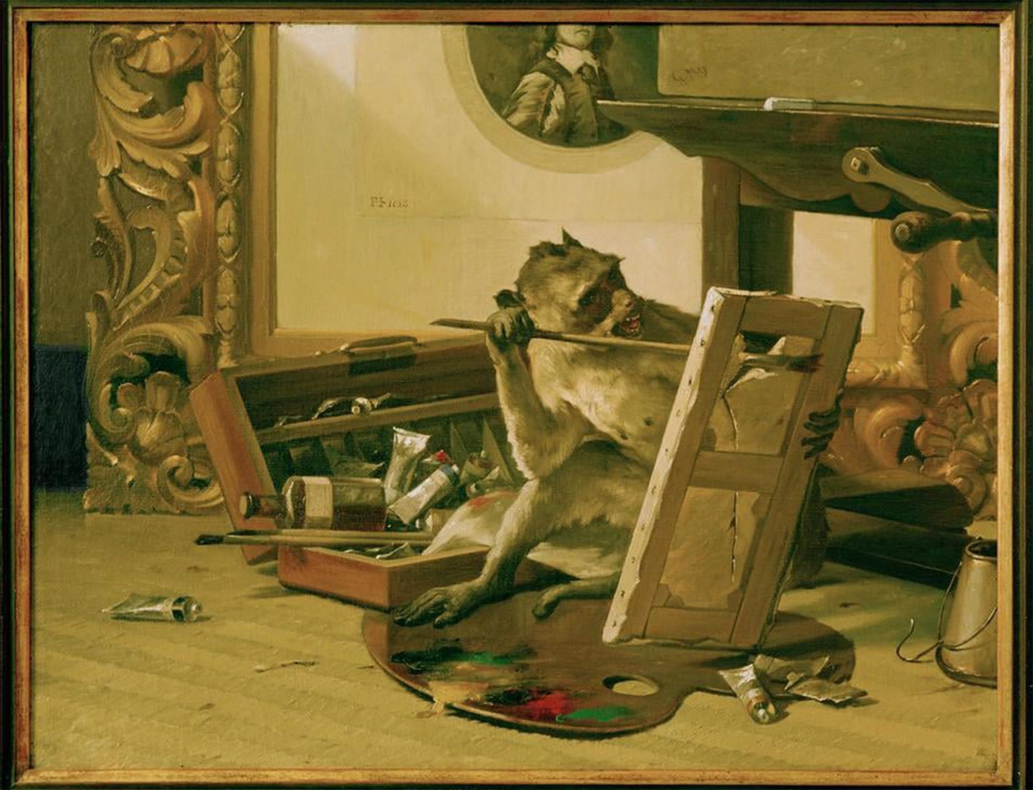 POSTERIIk Vintage Print Pop Art Landscape Artwork Critic by Gabriel Cornelius Ritter Von Max Art Prints for Office Home Decor 60x90cm