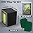 ZLCA MTG Deck Box with Commander Window Display, Trading Card Storage Box Holds 100 Double-Sleeved Cards Suitable for TCG/CCG/PTCG/EDH/Magic/Sport Cards (Black&Green)