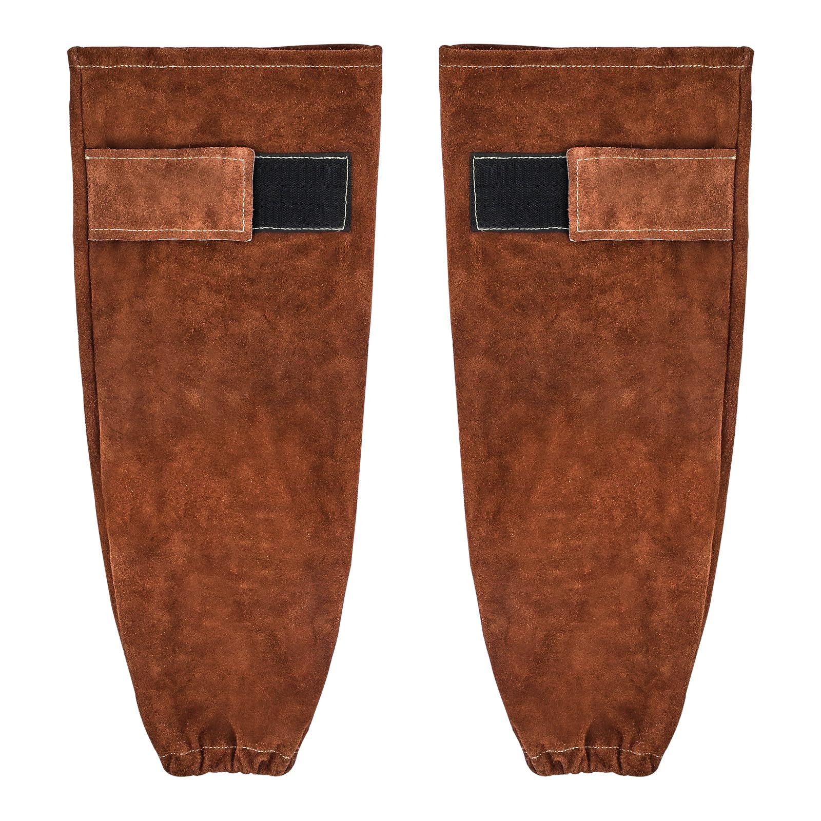 VEVOR Manchons de Soudage en Cuir de Vachette, Manchons à Souder Protection Soudure des Bras, Résistants aux Flammes, à la Chaleur, pour Hommes et Femmes, de Soudage, Forge, Travail du Bois, Jardinage