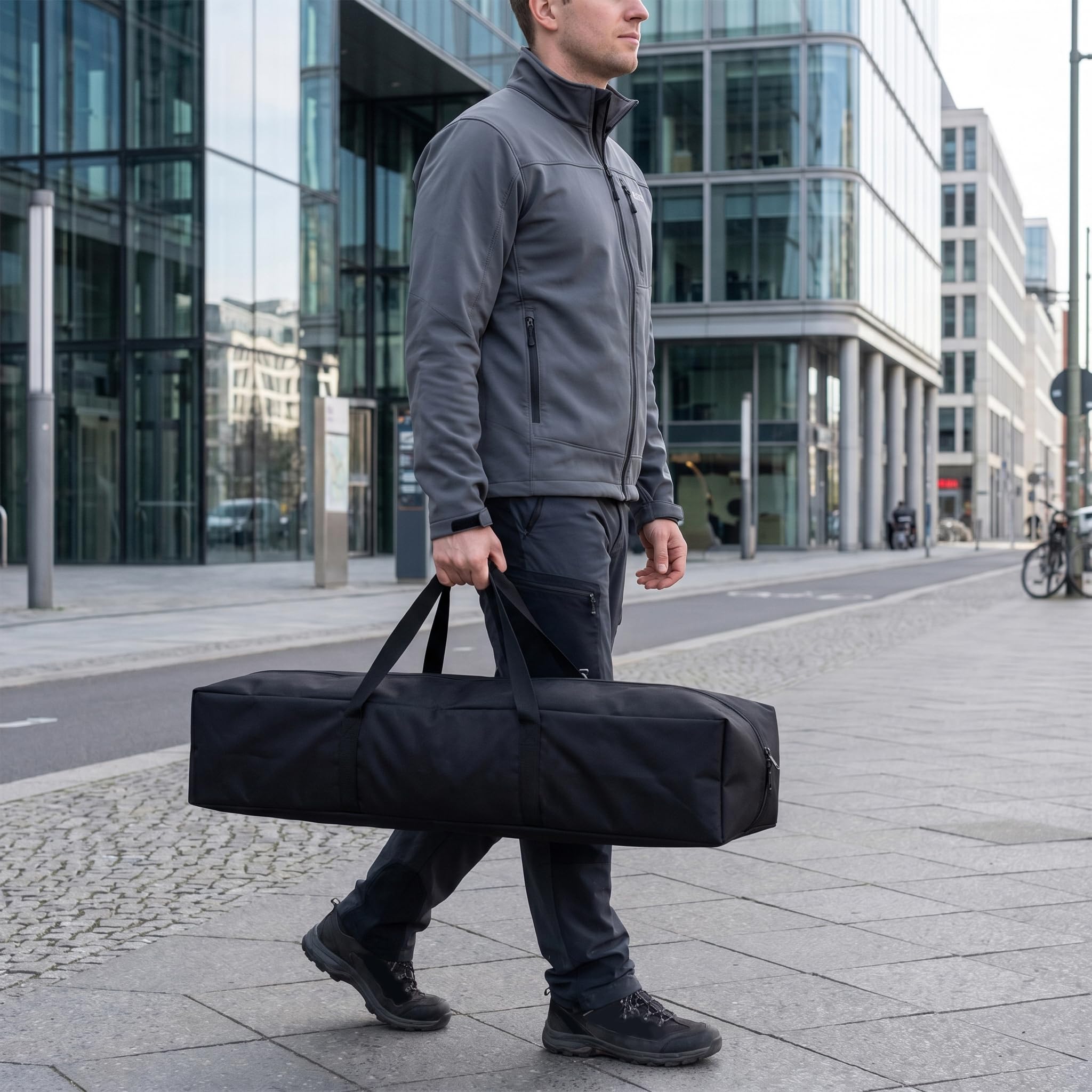 Amagogo Tragbare Zeltstangentasche, wasserabweisend, Multifunktions-Tragetasche, Camping-Organizer, Reißverschluss, strapazierfähig für Angelrute, Wohnwagen, Markisenrahmen