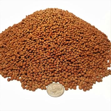 5-Type Gourmet Blend of Super Intense RED Coloring Floating Pellets Ideal for Red Parrots, Red Oscars, Red Flowerhorns, Discus, GB-620-1/4-lb