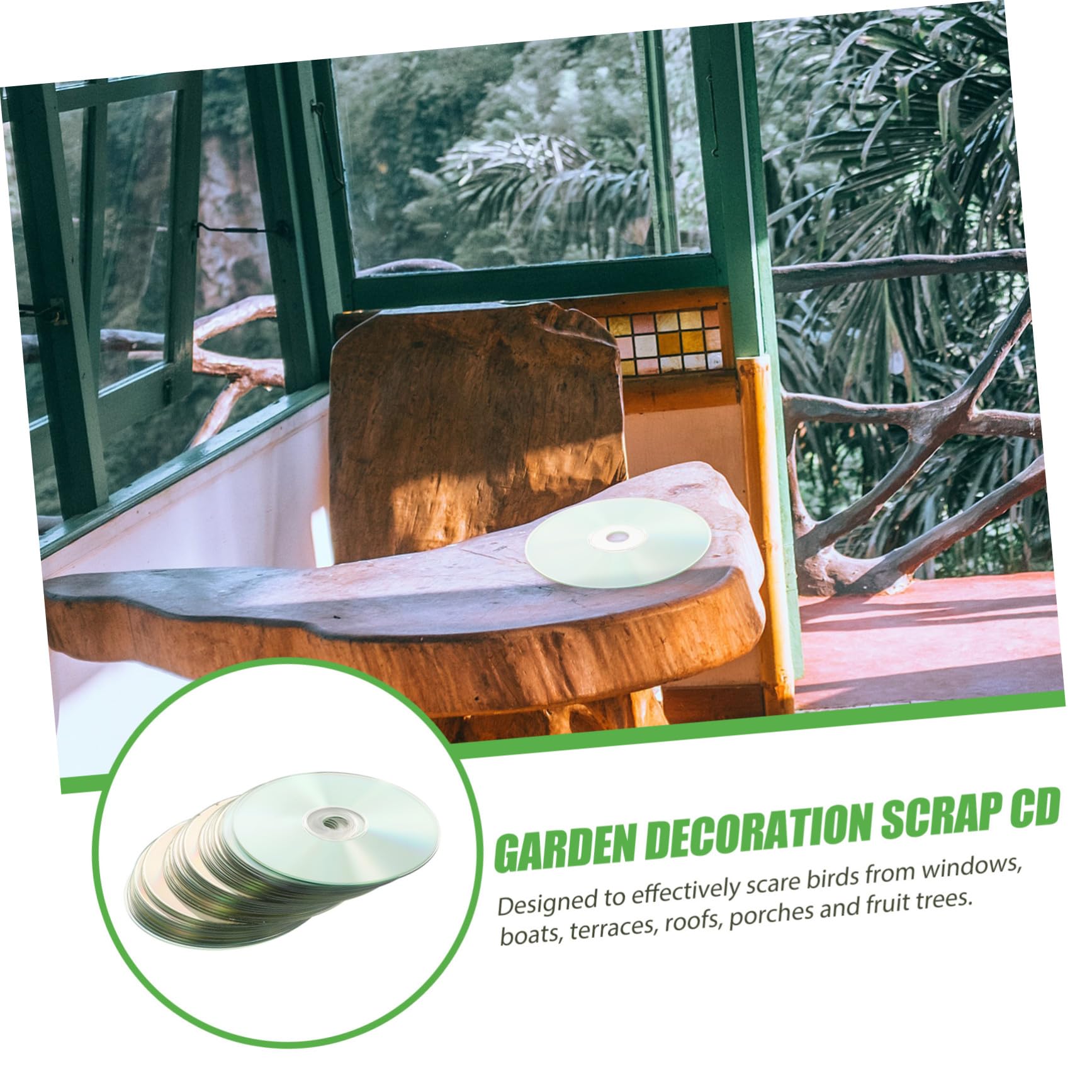 Uonlytech Dischi Riflettenti per Giardino 30 Pezzi in Plastica Argento, Resistenti e Portatili, per Terrazze e Verande Contro gli Volatili