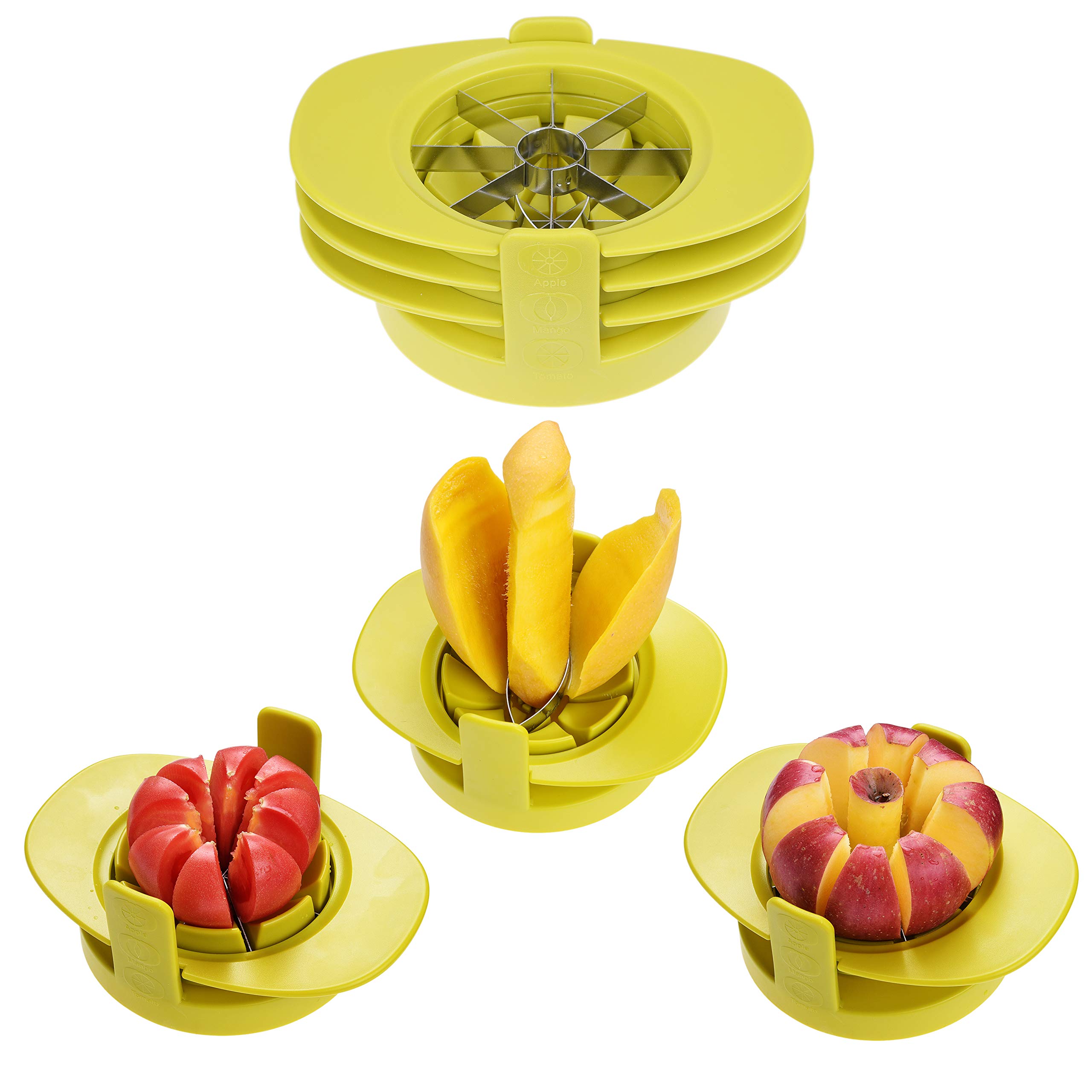 Lot de 3 Découpeurs Fruits et Légumes Kare & Kind – Coupe-Pomme, Coupe-Tomate, Coupe-Mangue