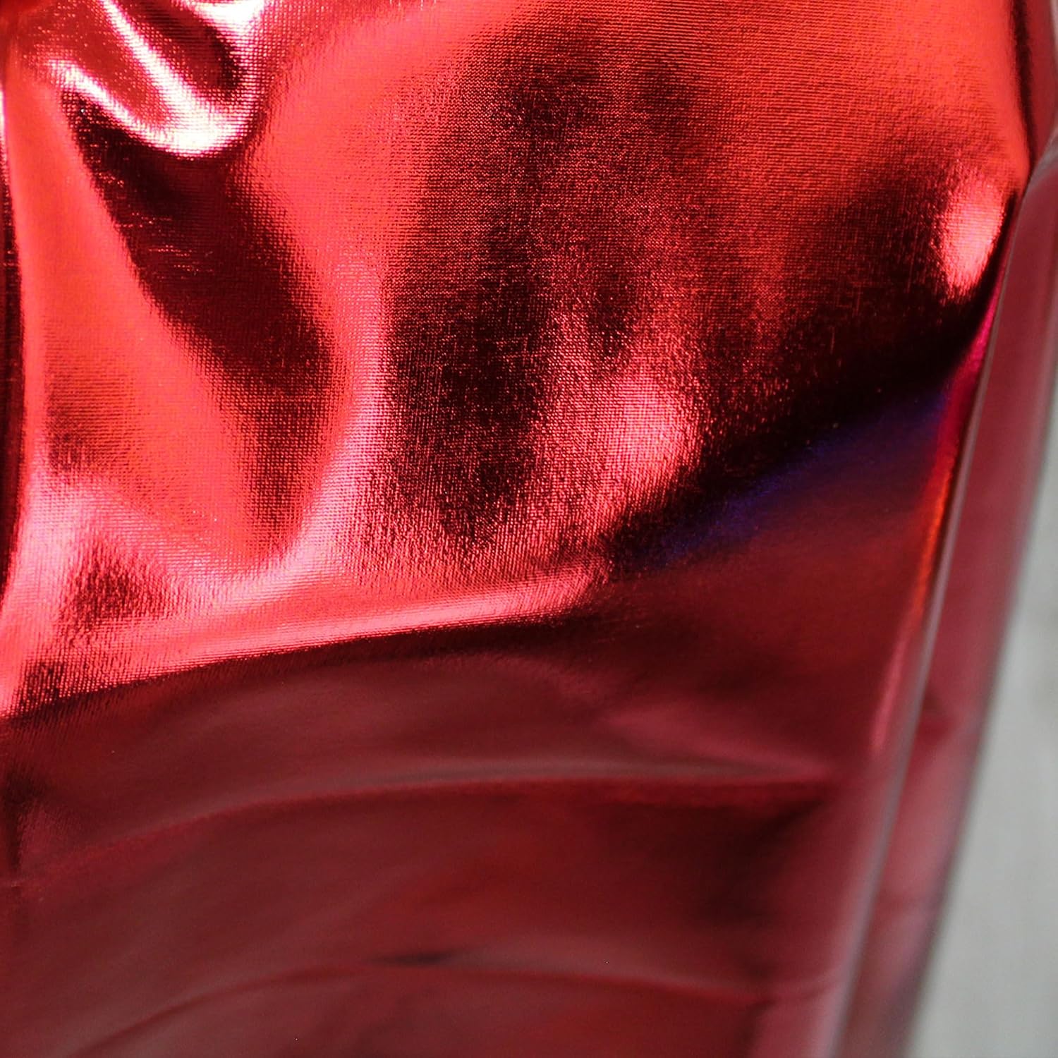 Stylish FABRIC 60" Wide Poly Spandex-Metallic Foil Fabric-Sold by The Yard-185 GSM, Medium Weight, 2-Way Stretch-Apparel, Leggings, Dance Outfits & Costumes, Red 1 Yard