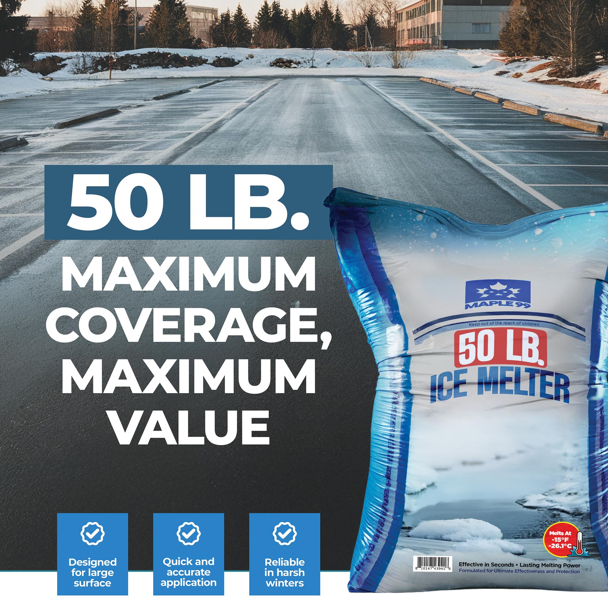 Amazon.com : Maple99 Ice Melt Safer for Concrete -50 lb Bag, Snow