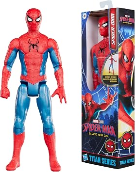 Marvel Spider-Man: Yepyeni Bir Gün Titan Serisi Aksiyon Figürü, 4 Yaş ve Üzeri Çocuklar için 29,2 cm Süper Kahraman Oyuncakları