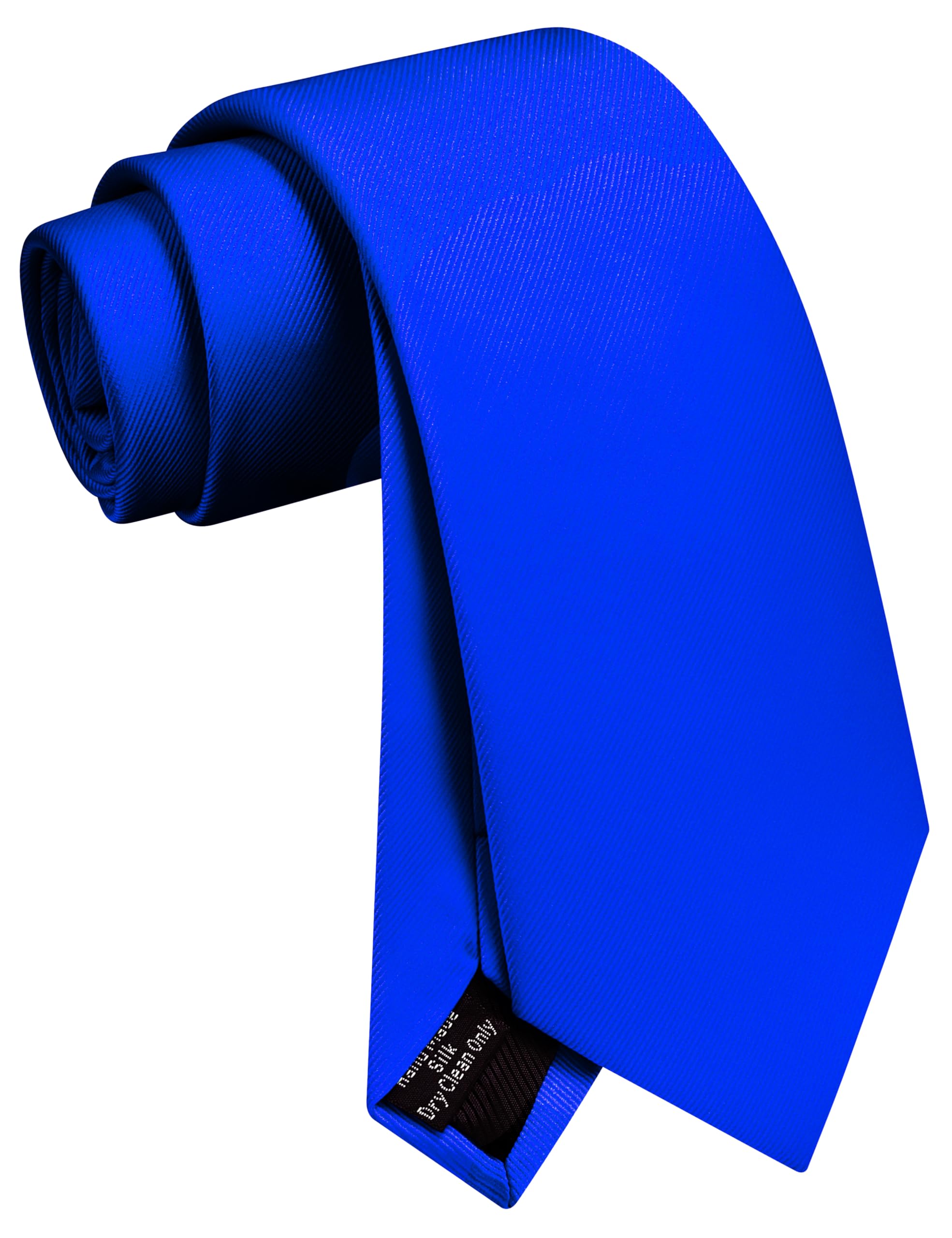 Branduce 63'' Extra Long Royal Blue Tie for Men Wedding Business Solid Silk Blue Necktie (TA10-07)