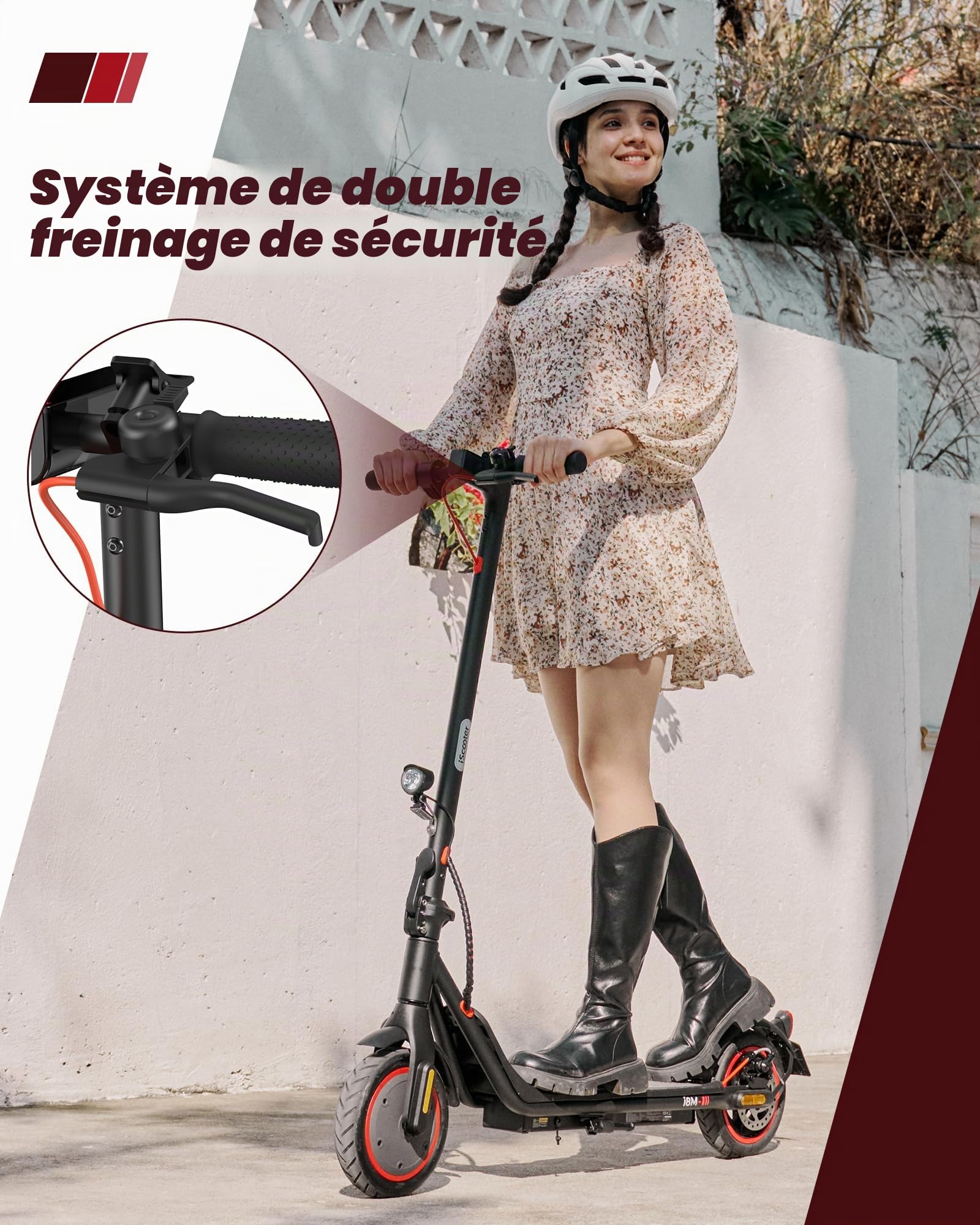 Trottinette électrique ABE avec autorisation de Circulation sur la Route pour Adultes - Liberté en Ville - Moteur Max 500 W - Portée maximale de 30/25 km - pour trajets et découvertes sans Effort