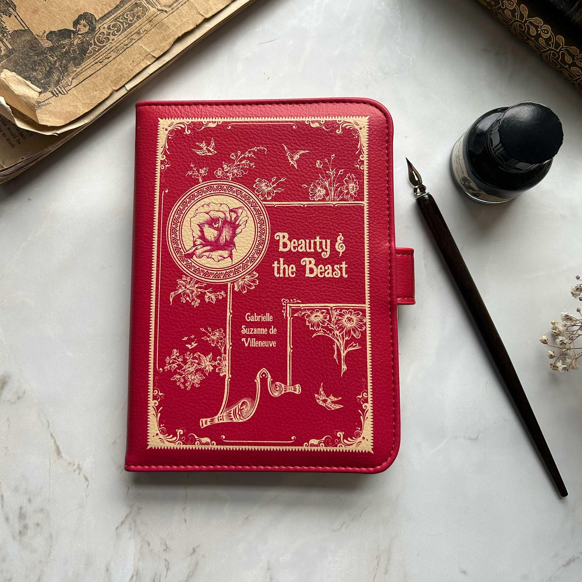 Uniwersalne etui z motywem książki Beauty and The Beast do czytników e-booków Kindle Paperwhite, Kindle i Kobo (zawiera najnowsze modele Kindle Paperwhite 2023 z ekranem 17.3 cm)