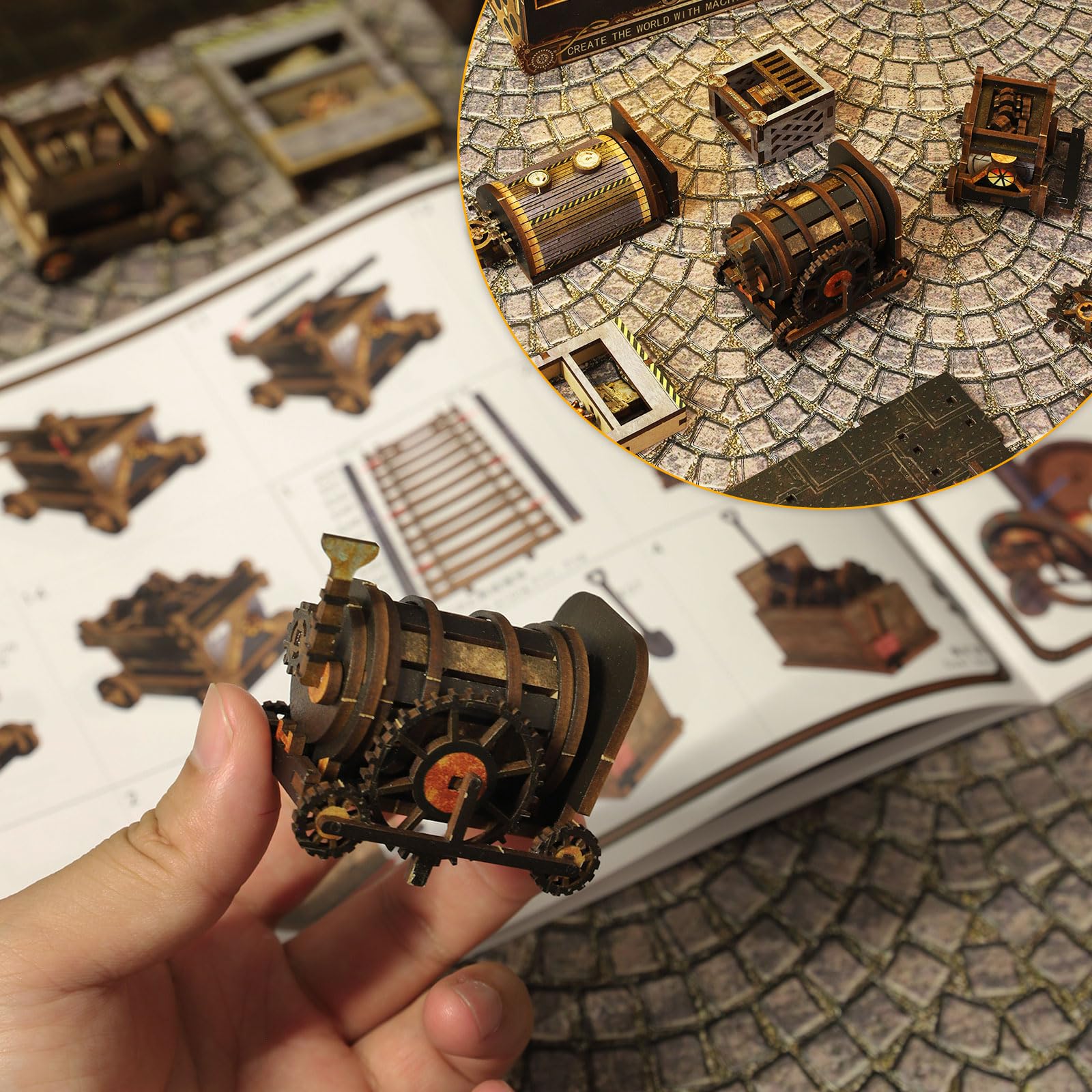 Amazon | ブックヌークキット スチームパンク DIY 3Dパズル 木製ドール