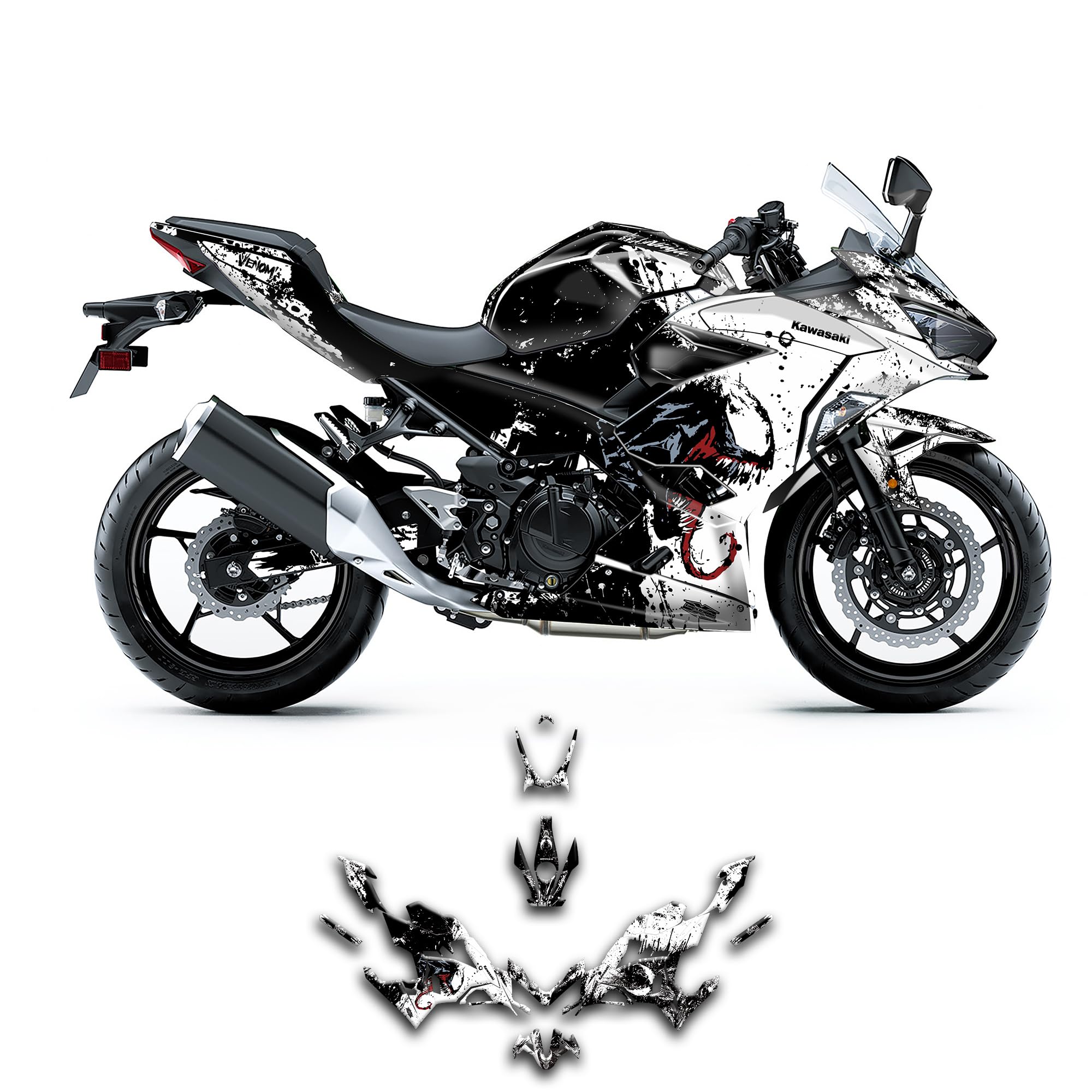 Amazon.com: Kungfu Graphics Decal Kit for Ninja 400 STD / ABS