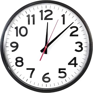 Ultimate Wall Clock 10" Quartz Wall Clock, Black, Easy-to-Read Display