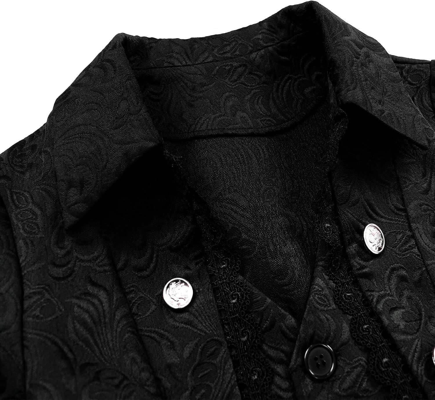 Women's Renaissance Gothic coat medieval pirate steampunk vest jacket - Image 6