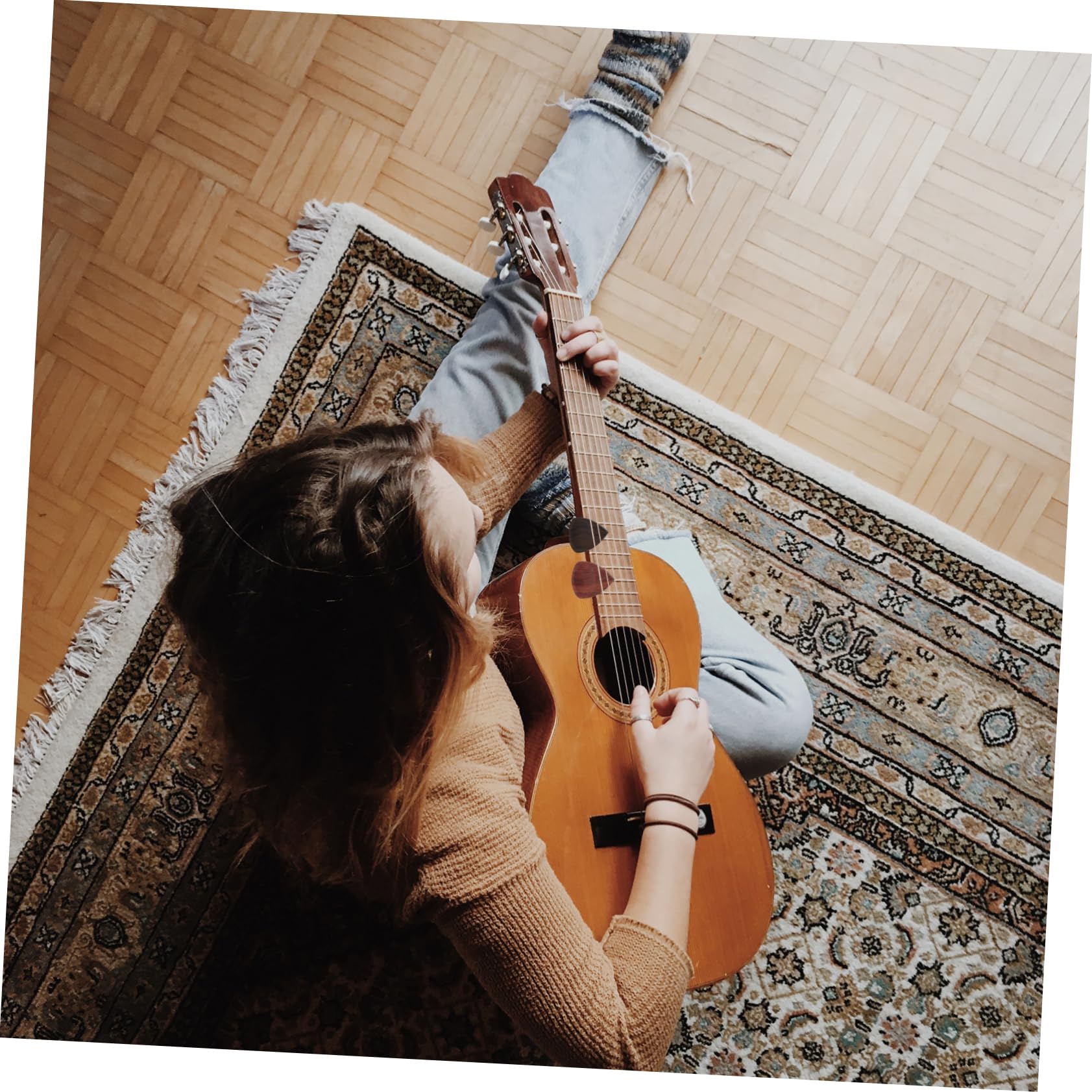 VICASKY 20piezas Púas De Guitarra De Madera Natural Para Guitarra Eléctrica Textura Sólida Accesorios Duraderos Para Músicos