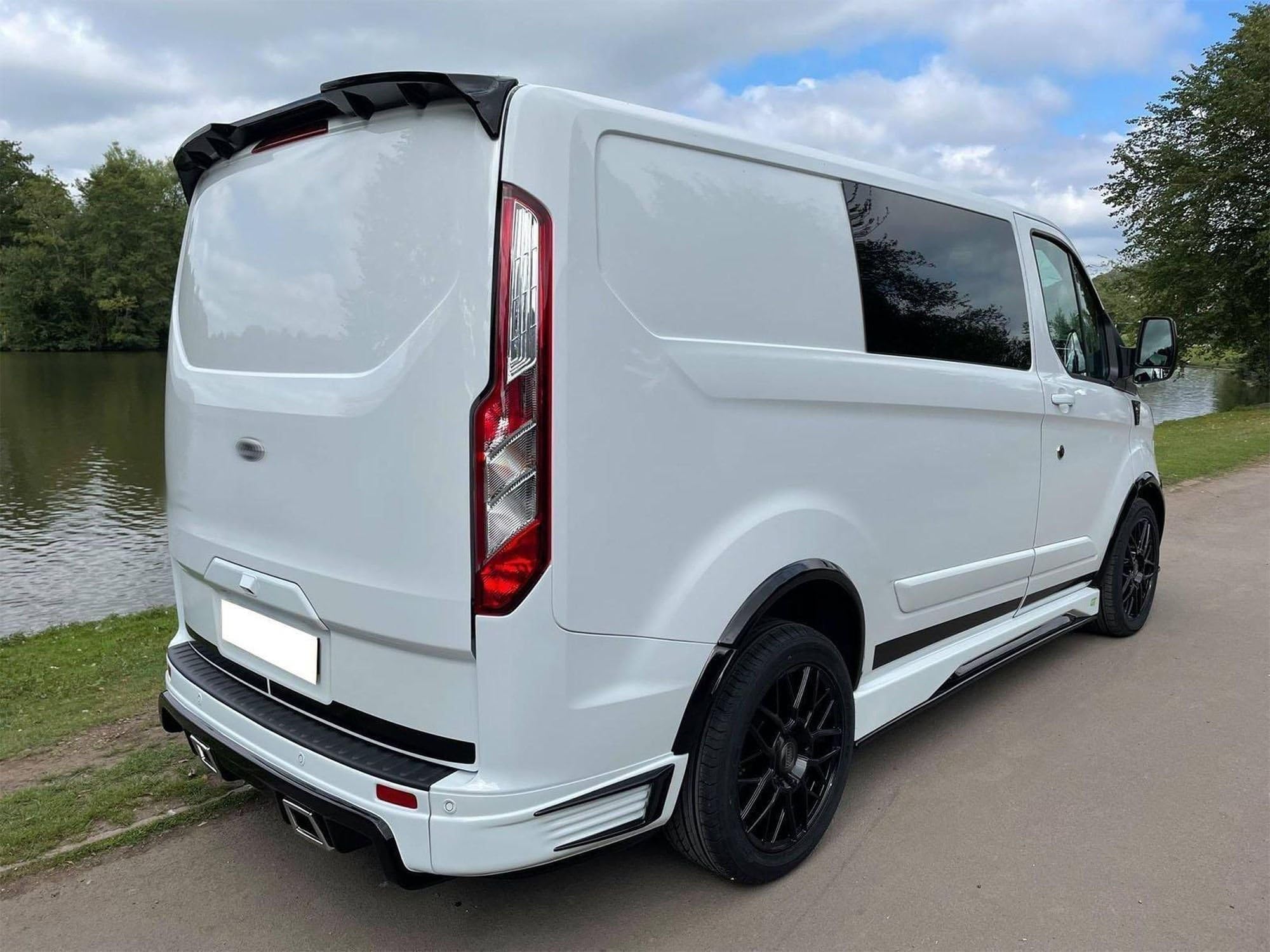CHROMEMASTER | Alerón Trasero, Spoiler para Techo Compatible con Ford Tourneo Custom 2012-2023; Accesorios de Coche - Spoiler para Coche; Poliuretano; para Pintar; Método de Montaje: Pegamento; Abe