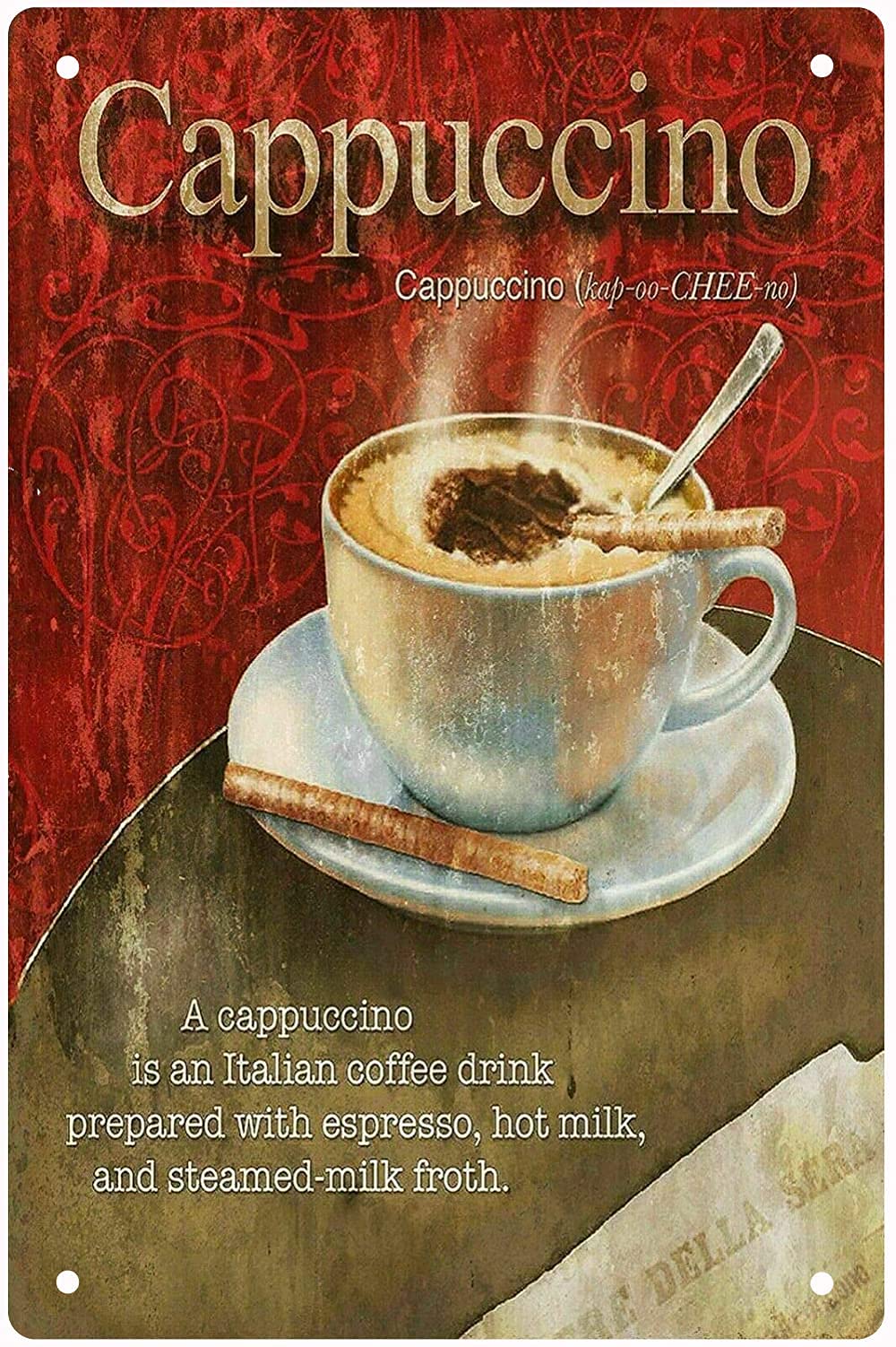 Lawenp Coffee Vintage Wall Decor Bar Decor Aluminum Sign for Home Kitchen Bar Funny Sarcastic Metal 8 x 12 Inches Tin Sign