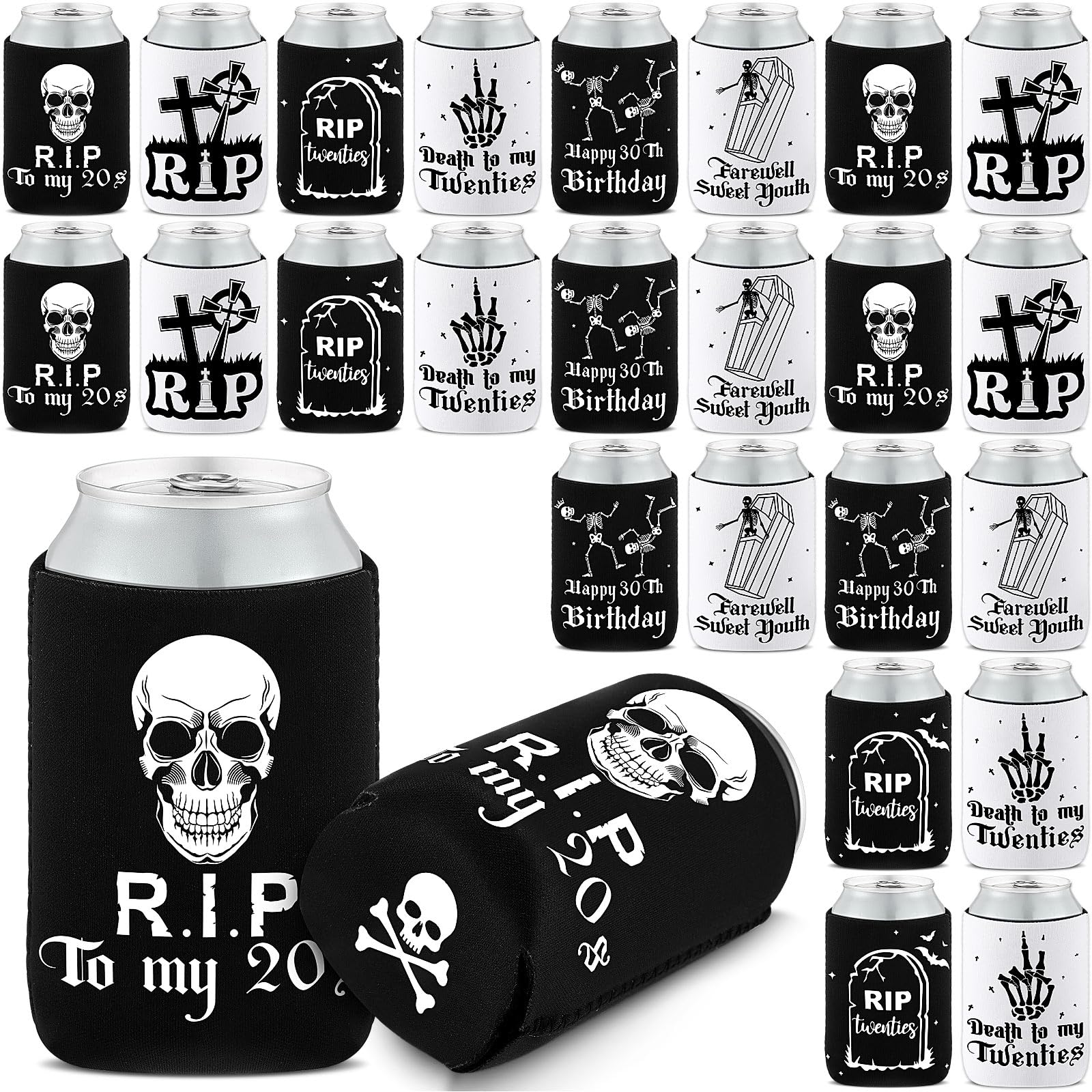 Manchons gothiques Rip to My 20s canette anniversaire 30 ans thème Halloween