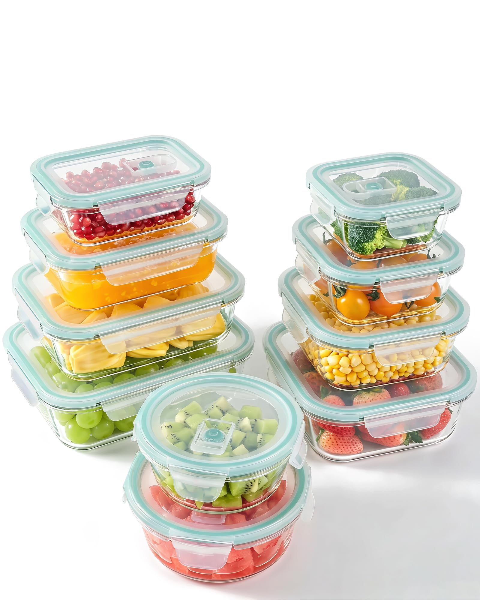 Photo 1 of BOROHOUSE 10-Piece Borosilicate Glass Food Storage Containers Set
