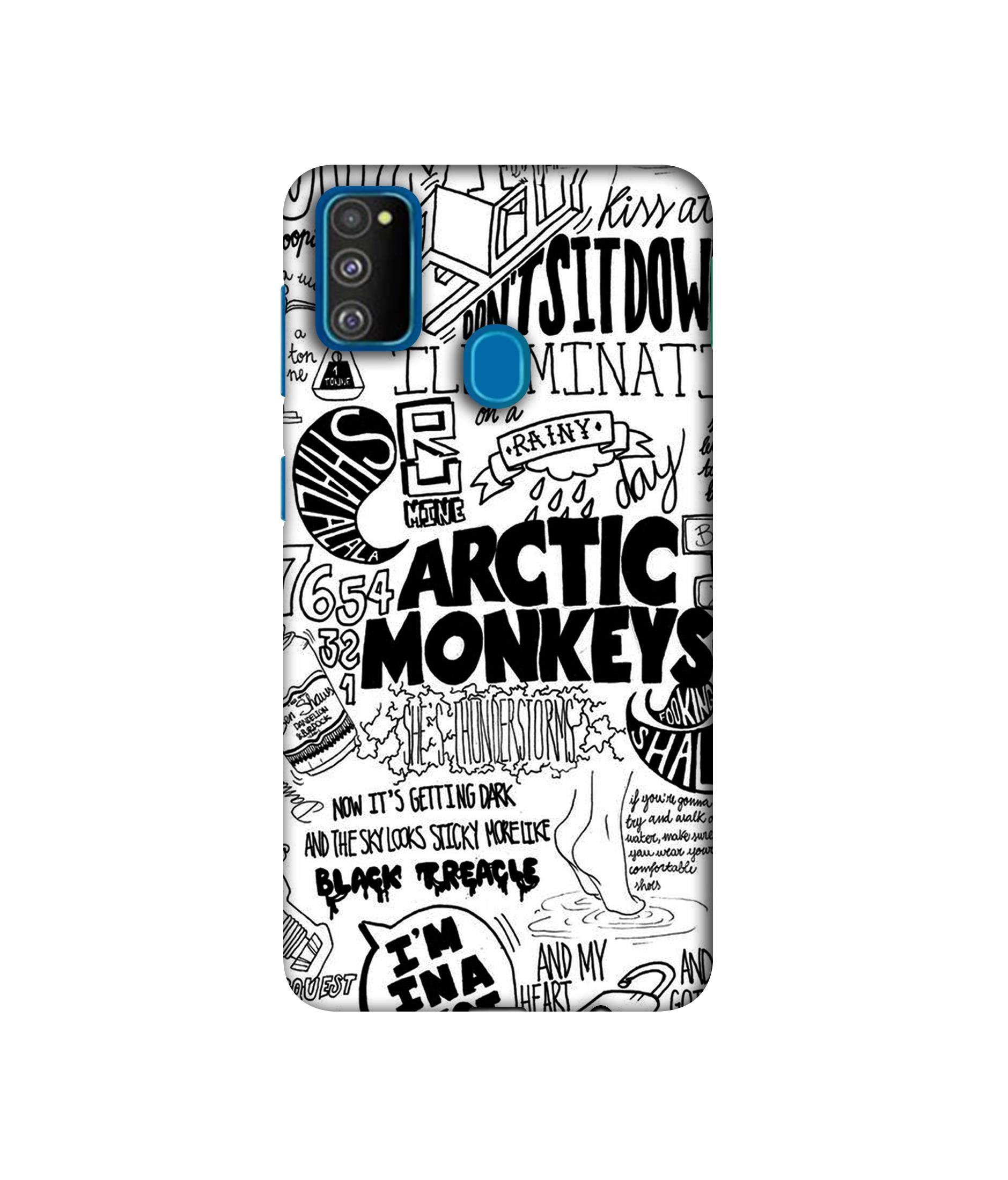 Casotec Plastic Arctic Monkeys Pattern Design 3D Printed Hard Back Case Cover For Samsung Galaxy M30s - Multicolor